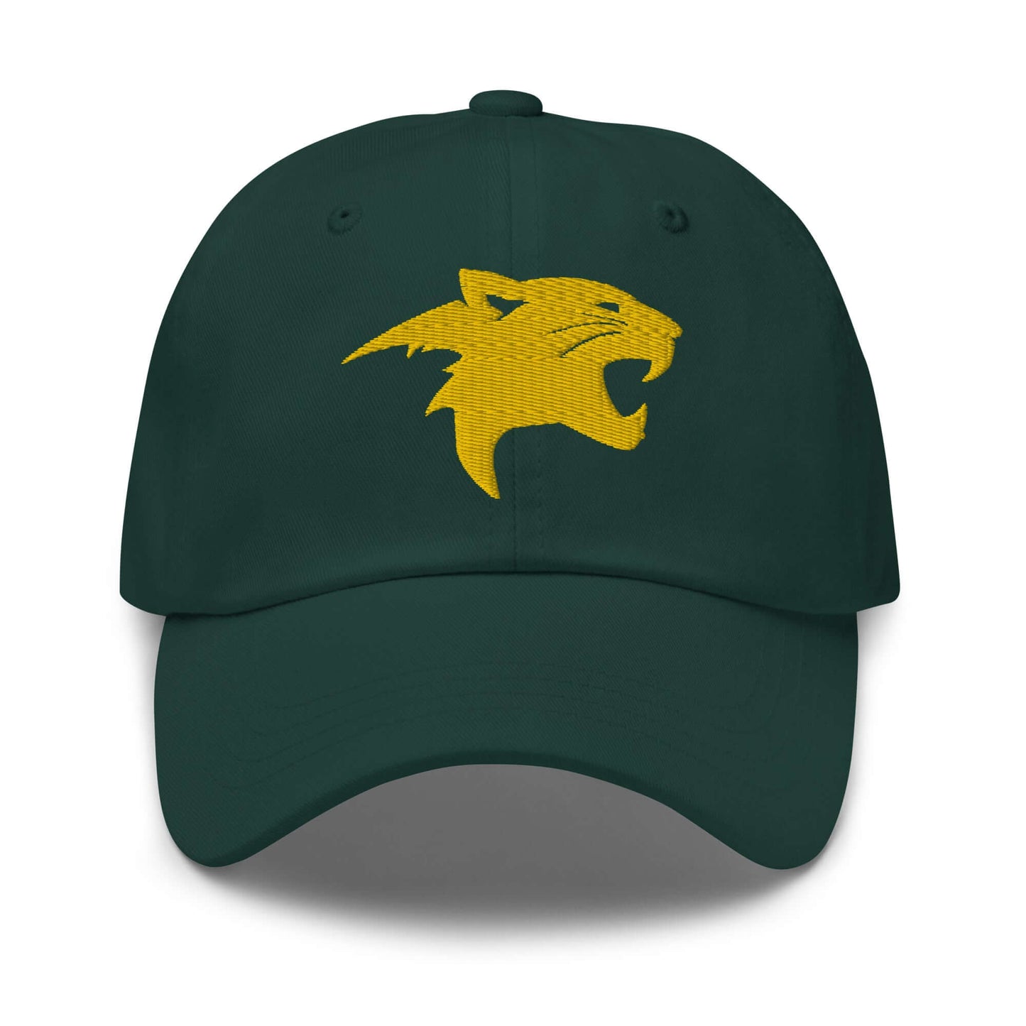 Dad Hat "Panther Head" Gold adjustable,agility,animal motif,beast mode,bold design,casual style,dad hat,iconic,panther,power,premium quality,stealth,strength,unique design,unisex,wild