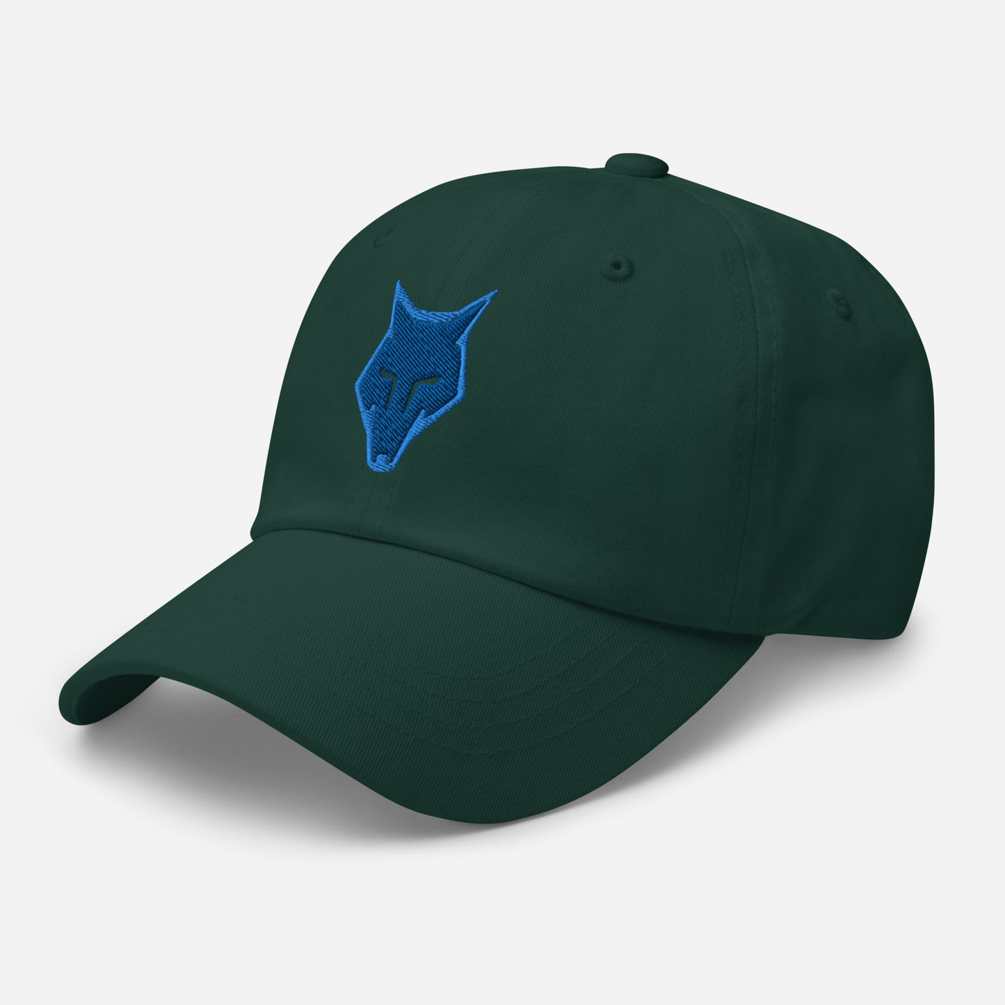 Dad Hat Wolf Logo "LOBO" Blue One Size adjustable,alpha,animal motif,bold design,casual style,courage,dad hat,endurance,freedom,iconic,lone wolf,nature-inspired,predator,premium quality,resilience,stealth,strength,survival,unique design,unisex,wild spirit