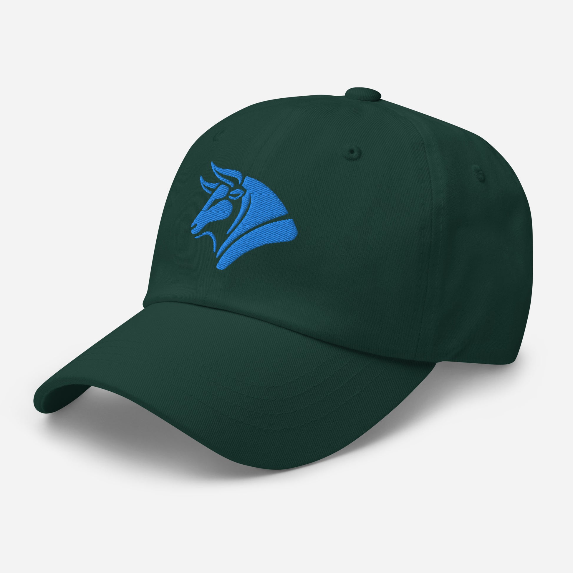 Dad Hat "BULL SPIRIT" Blue One Size adjustable,animal motif,bold design,bull,casual style,dad hat,endurance,iconic,power,premium quality,resilience,spirit,strength,unique design,unisex