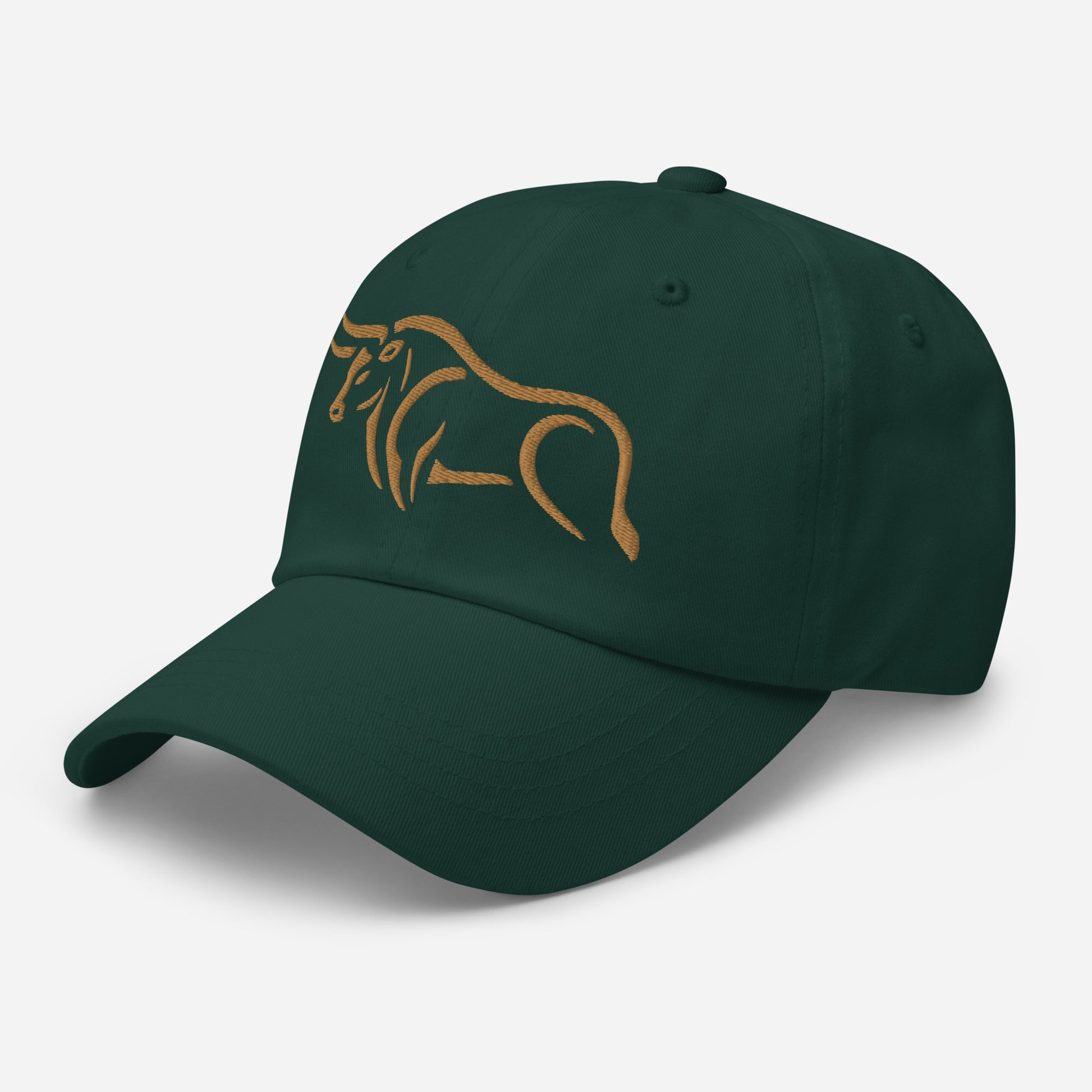 Dad Hat "BULL SPIRIT 2" Old Gold One Size adjustable,animal motif,bold design,bull,casual style,dad hat,endurance,iconic,power,premium quality,resilience,spirit,strength,unique design,unisex