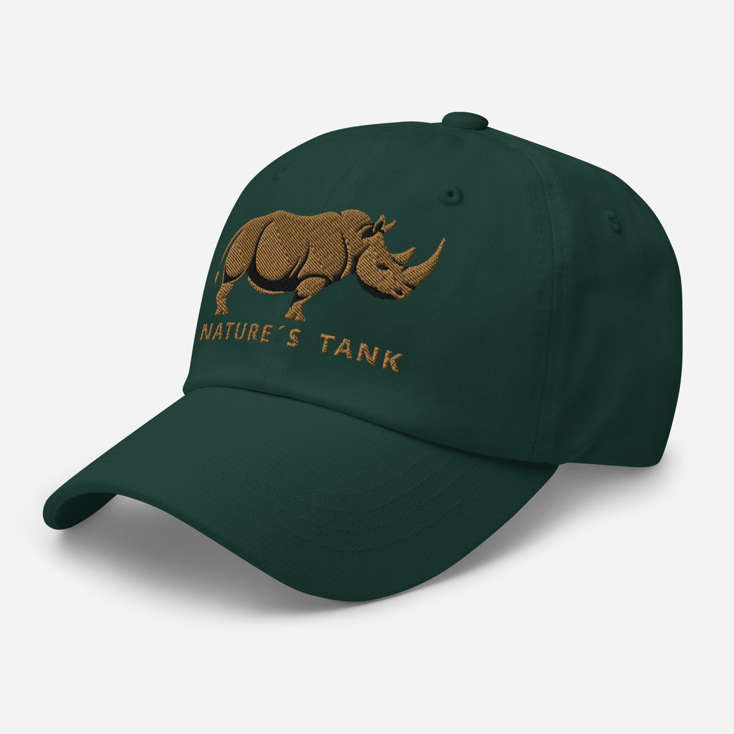 Dad Hat "RHINO" Old Gold One Size adjustable,animal motif,bold design,casual style,dad hat,iconic,premium quality,unique design,unisex