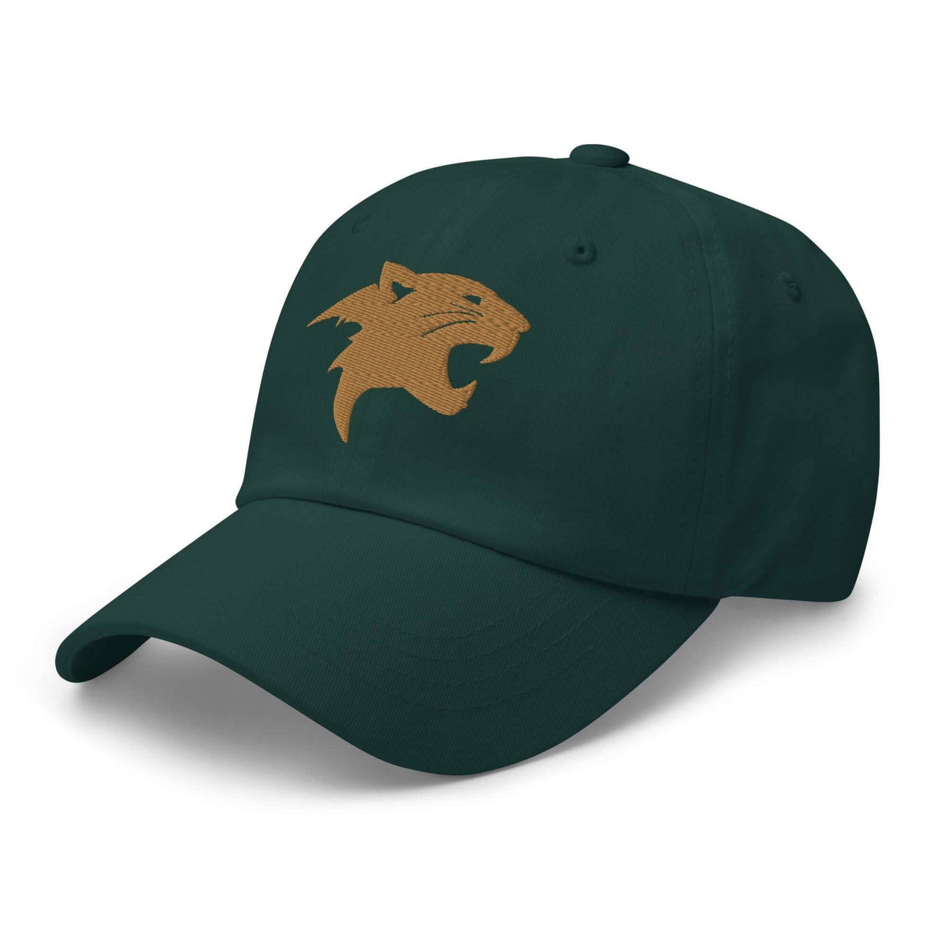 Dad Hat "Panther Head" Old Gold adjustable,agility,animal motif,beast mode,bold design,casual style,dad hat,iconic,panther,power,premium quality,stealth,strength,unique design,unisex,wild