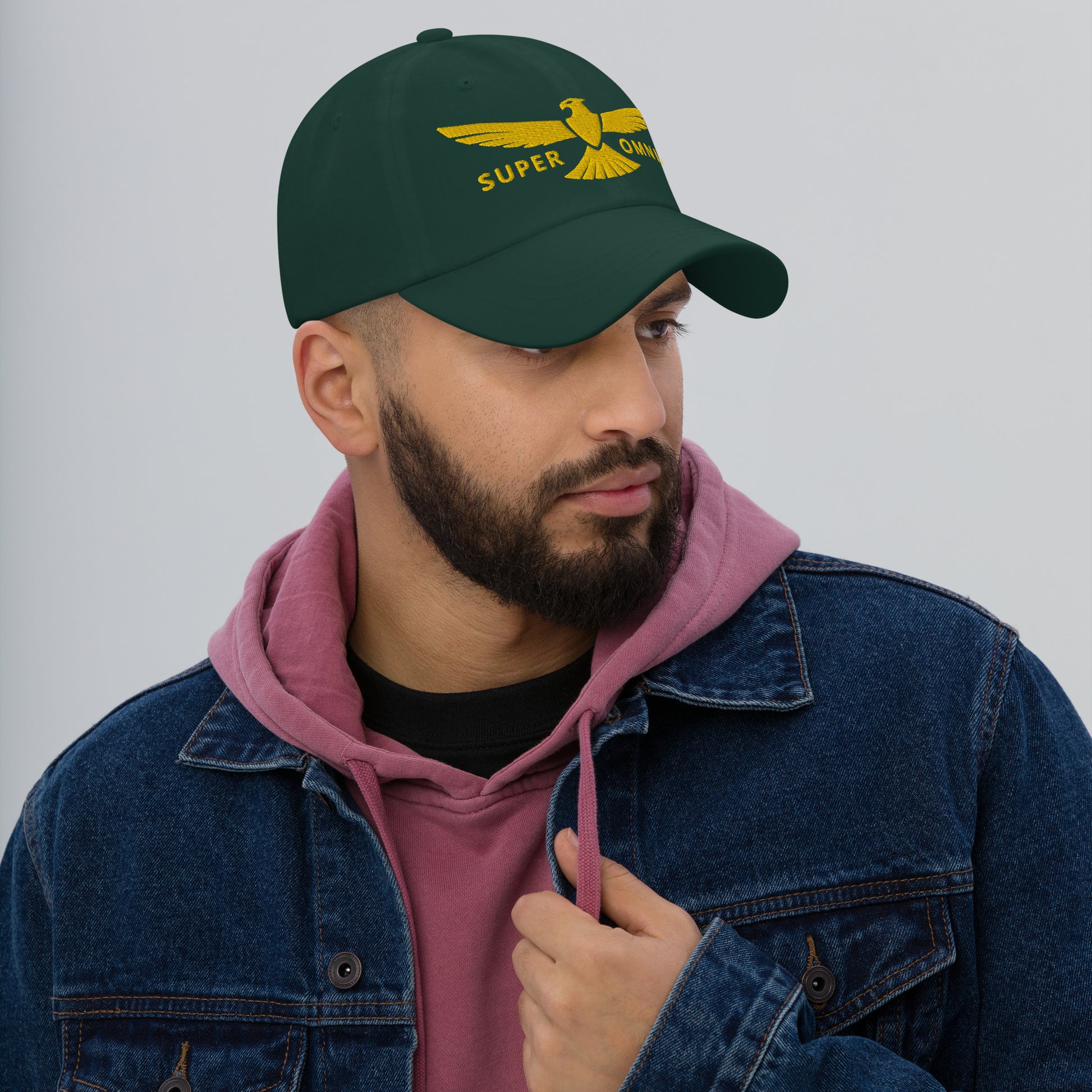 Dad Hat Eagle "SUPER OMNIA" Gold One Size above all,adjustable,animal motif,bold design,casual style,dad hat,eagle,focus,freedom,iconic,independence,premium quality,resilience,soar,strength,unique design,unisex,vision