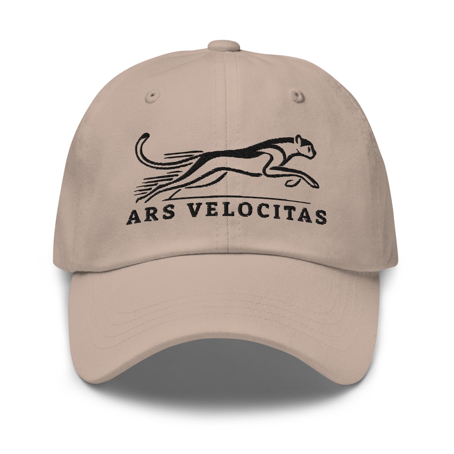 Dad Hat Cheetah "ARS VELOCITAS" Black One Size adjustable,agility,animal motif,bold design,casual style,cheetah,dad hat,endurance,iconic,nature-inspired,predator,premium quality,resilience,speed,stealth,strength,unique design,unisex,velocity,wild