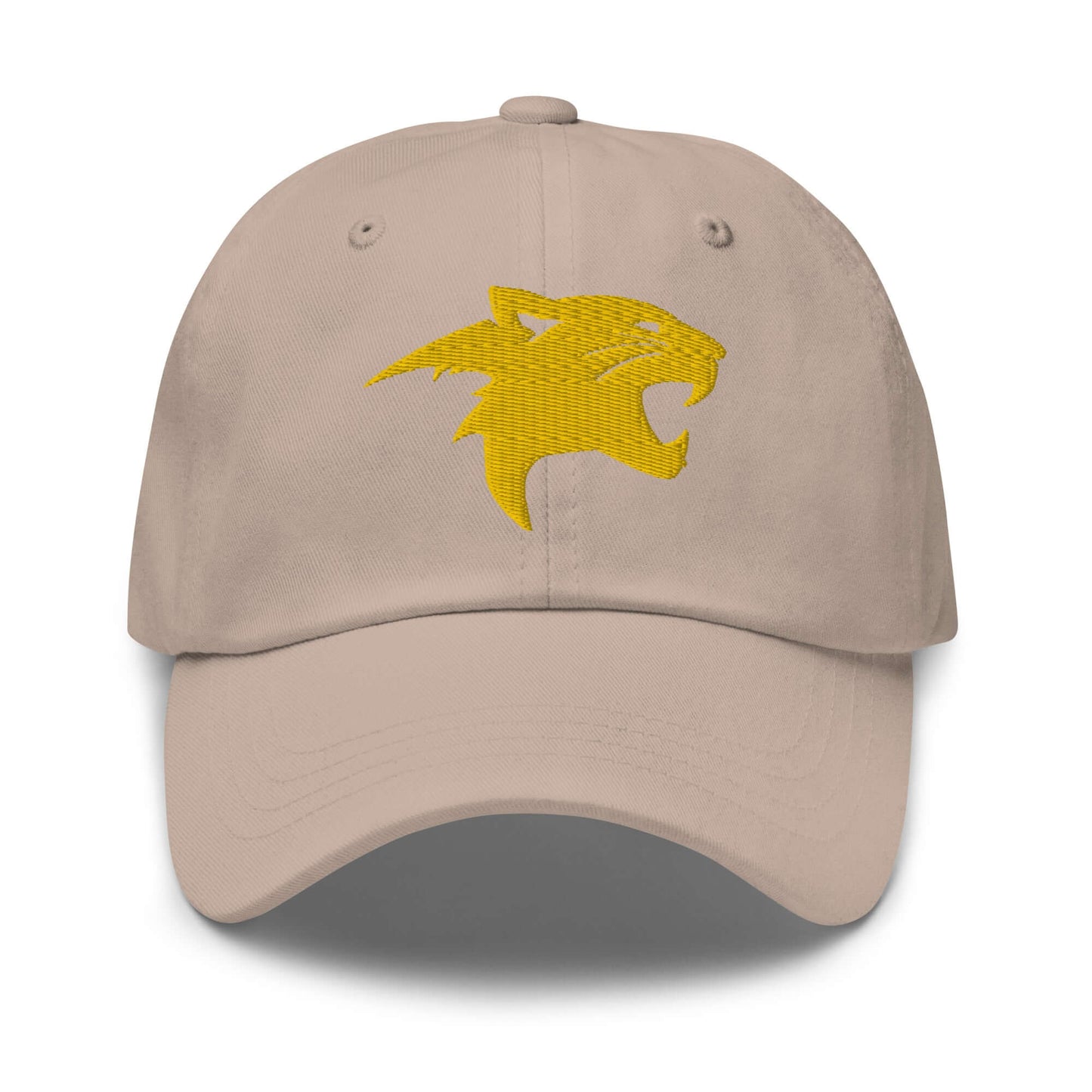 Dad Hat "Panther Head" Gold adjustable,agility,animal motif,beast mode,bold design,casual style,dad hat,iconic,panther,power,premium quality,stealth,strength,unique design,unisex,wild