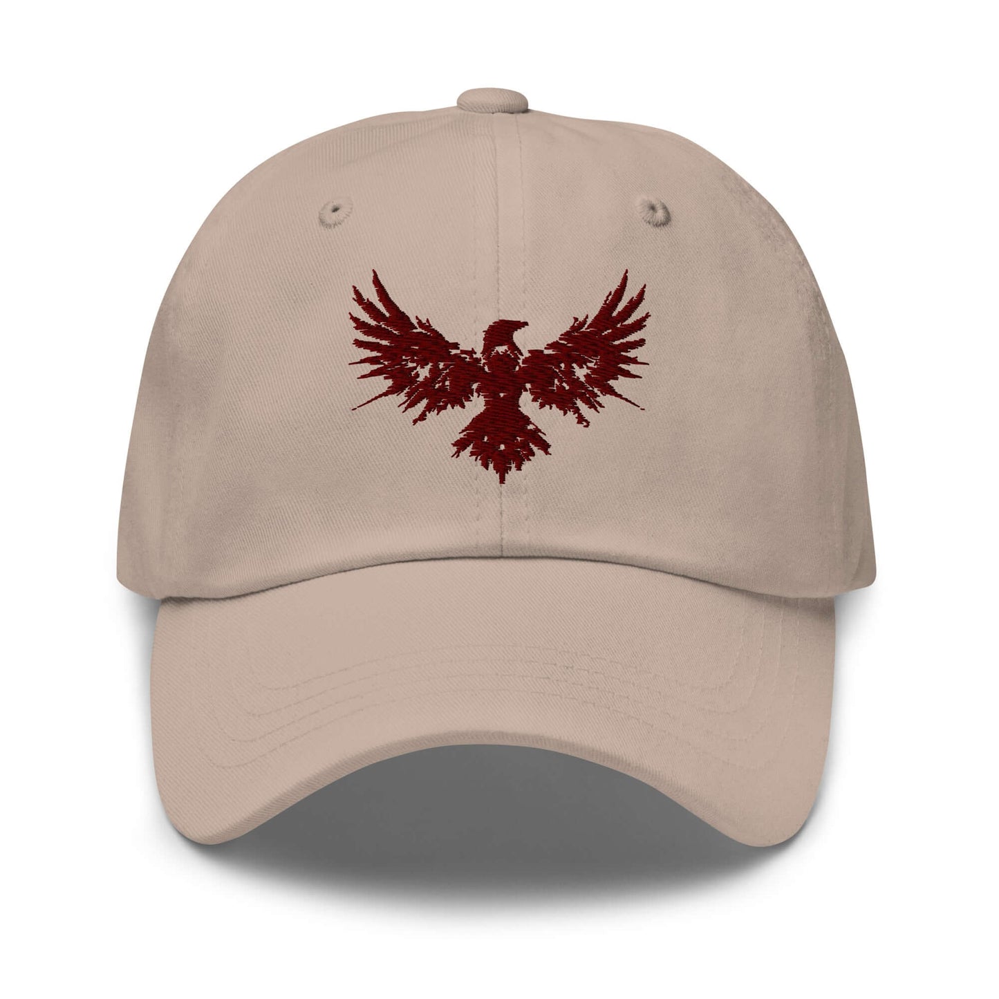 Dad Hat Raven "ENIGMA" Maroon adjustable,animal motif,bold design,casual style,dad hat,endurance,enigma,freedom,iconic,mystery,premium quality,raven,transformation,unique design,unisex