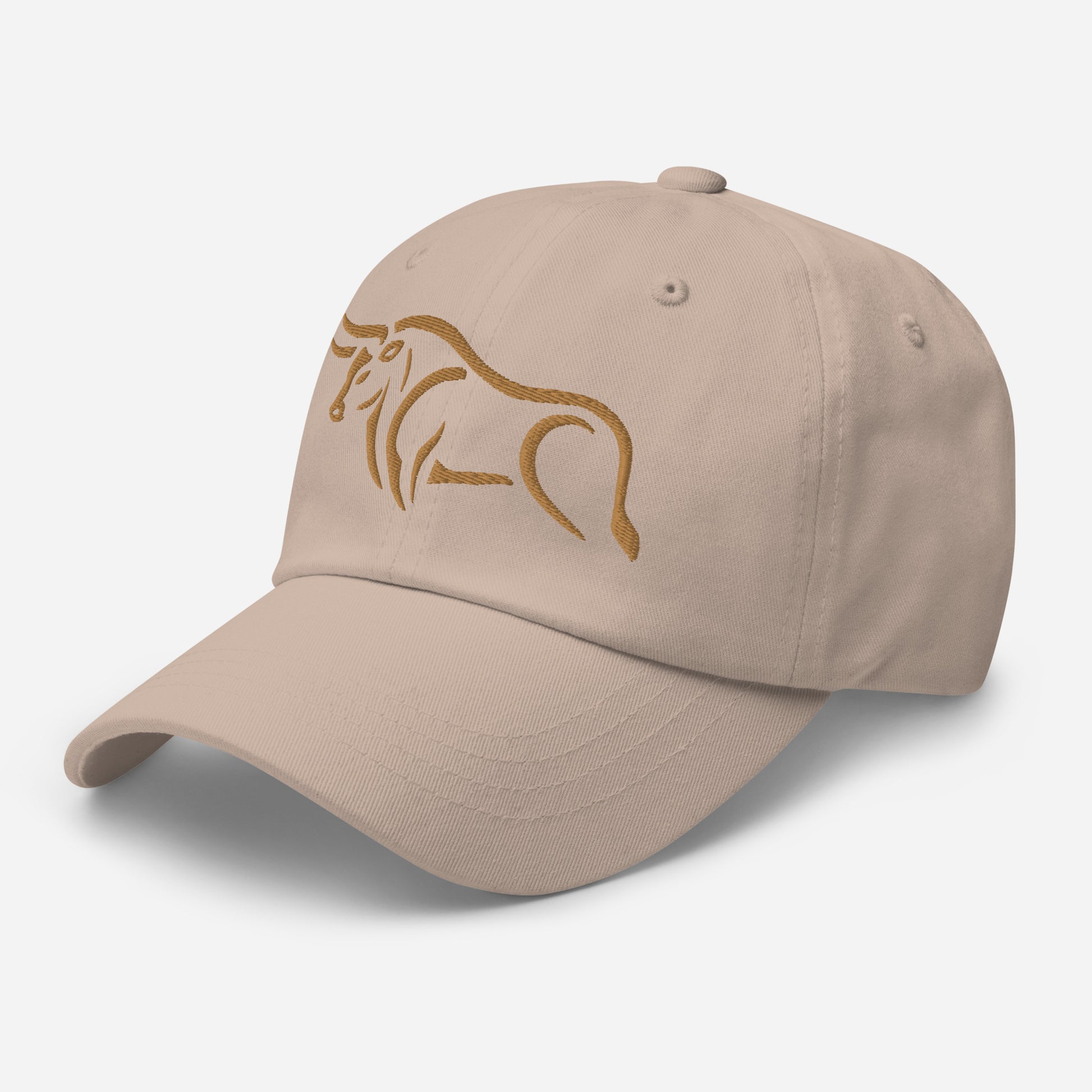 Dad Hat "BULL SPIRIT 2" Old Gold One Size adjustable,animal motif,bold design,bull,casual style,dad hat,endurance,iconic,power,premium quality,resilience,spirit,strength,unique design,unisex