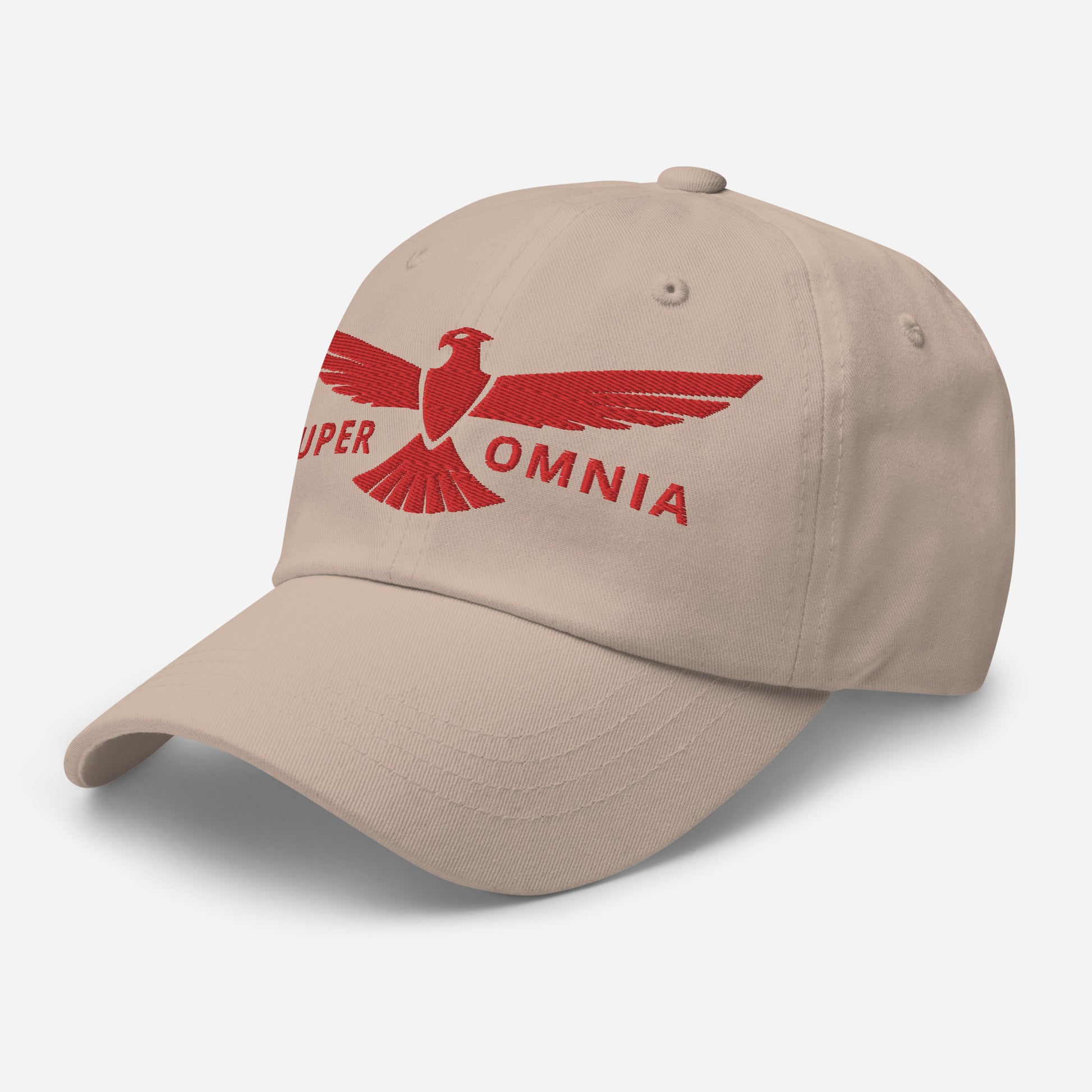 Dad Hat Eagle "SUPER OMNIA" Red One Size above all,adjustable,animal motif,bold design,casual style,dad hat,eagle,focus,freedom,iconic,independence,premium quality,resilience,soar,strength,unique design,unisex,vision