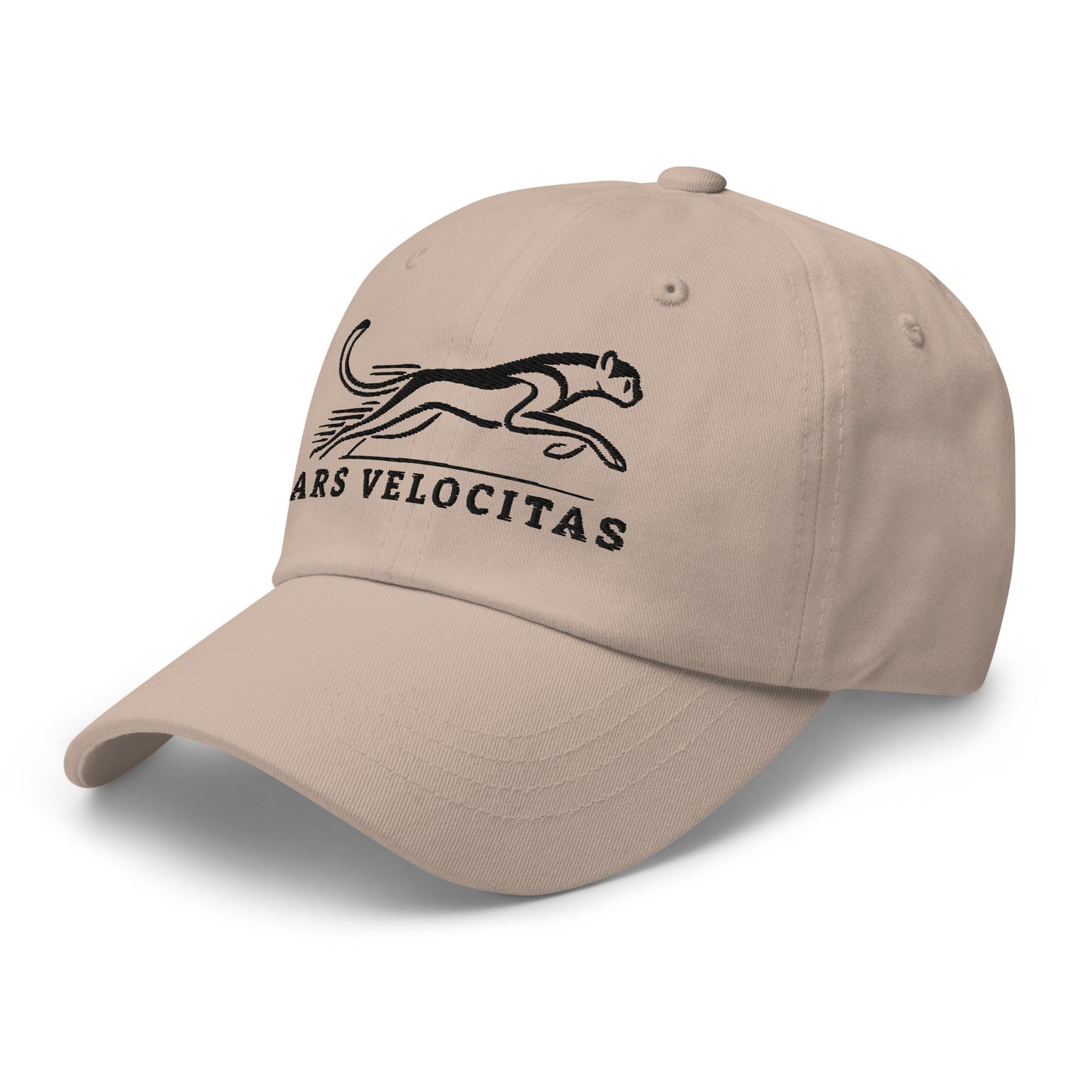 Dad Hat Cheetah "ARS VELOCITAS" Black One Size adjustable,agility,animal motif,bold design,casual style,cheetah,dad hat,endurance,iconic,nature-inspired,predator,premium quality,resilience,speed,stealth,strength,unique design,unisex,velocity,wild