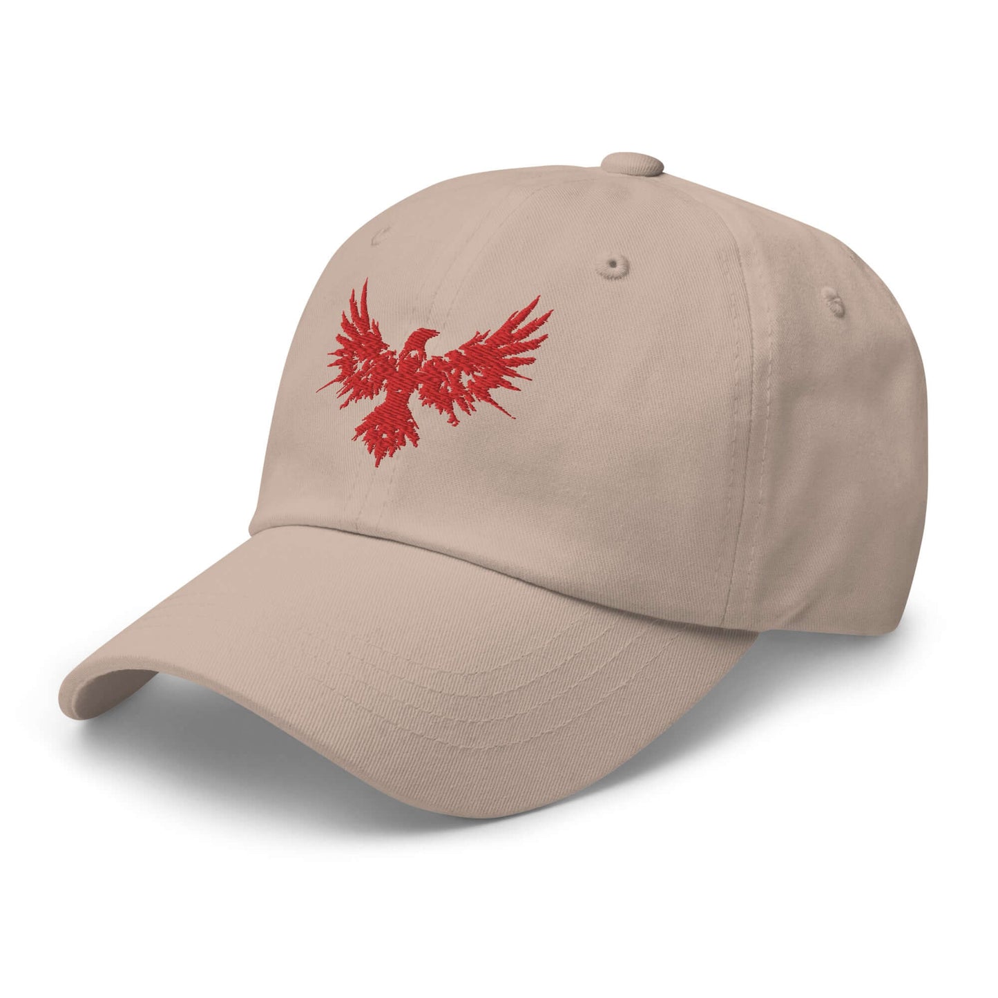 Dad Hat Raven "ENIGMA" Red adjustable,animal motif,bold design,casual style,dad hat,endurance,enigma,freedom,iconic,mystery,premium quality,raven,transformation,unique design,unisex