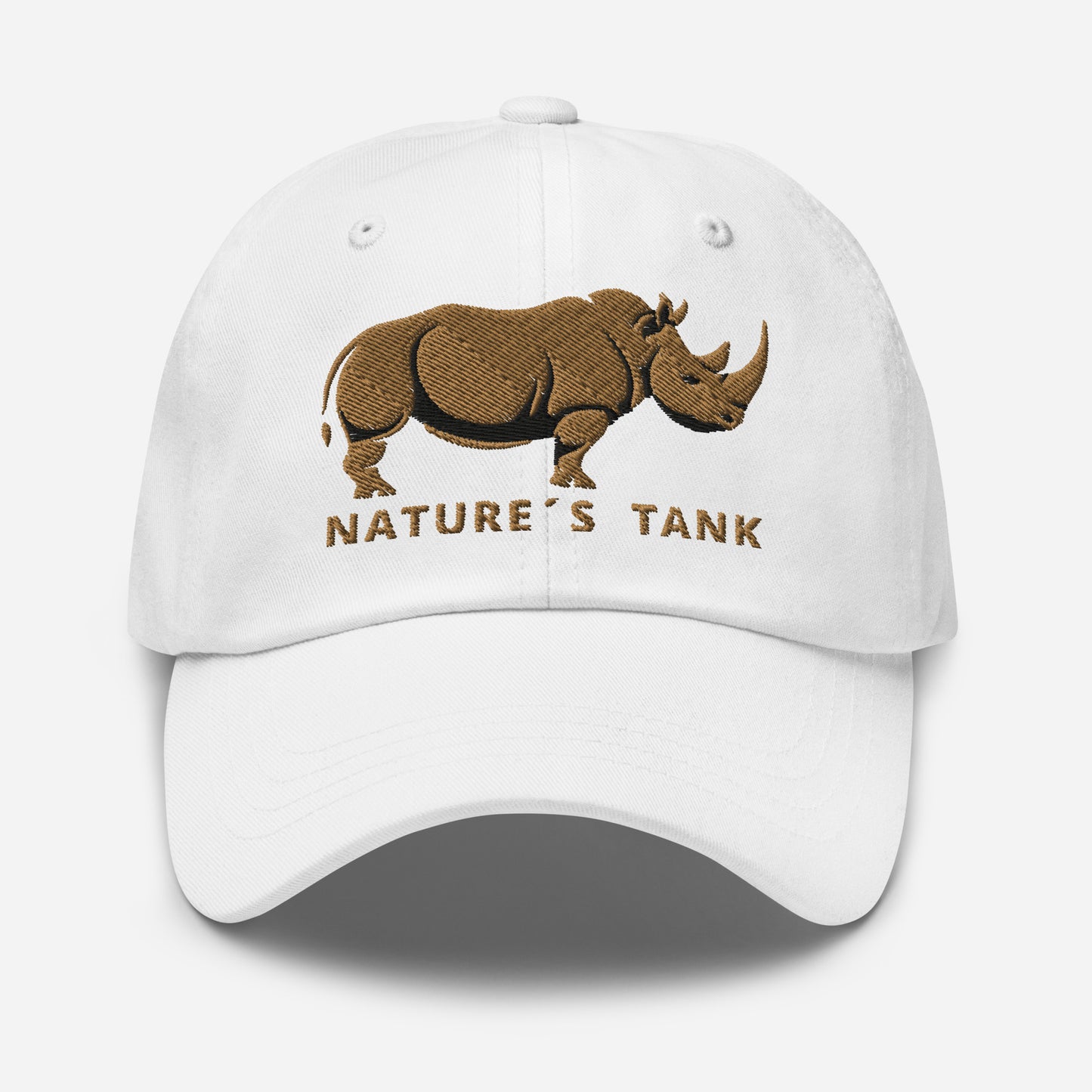 Dad Hat "RHINO" Old Gold One Size adjustable,animal motif,bold design,casual style,dad hat,iconic,premium quality,unique design,unisex