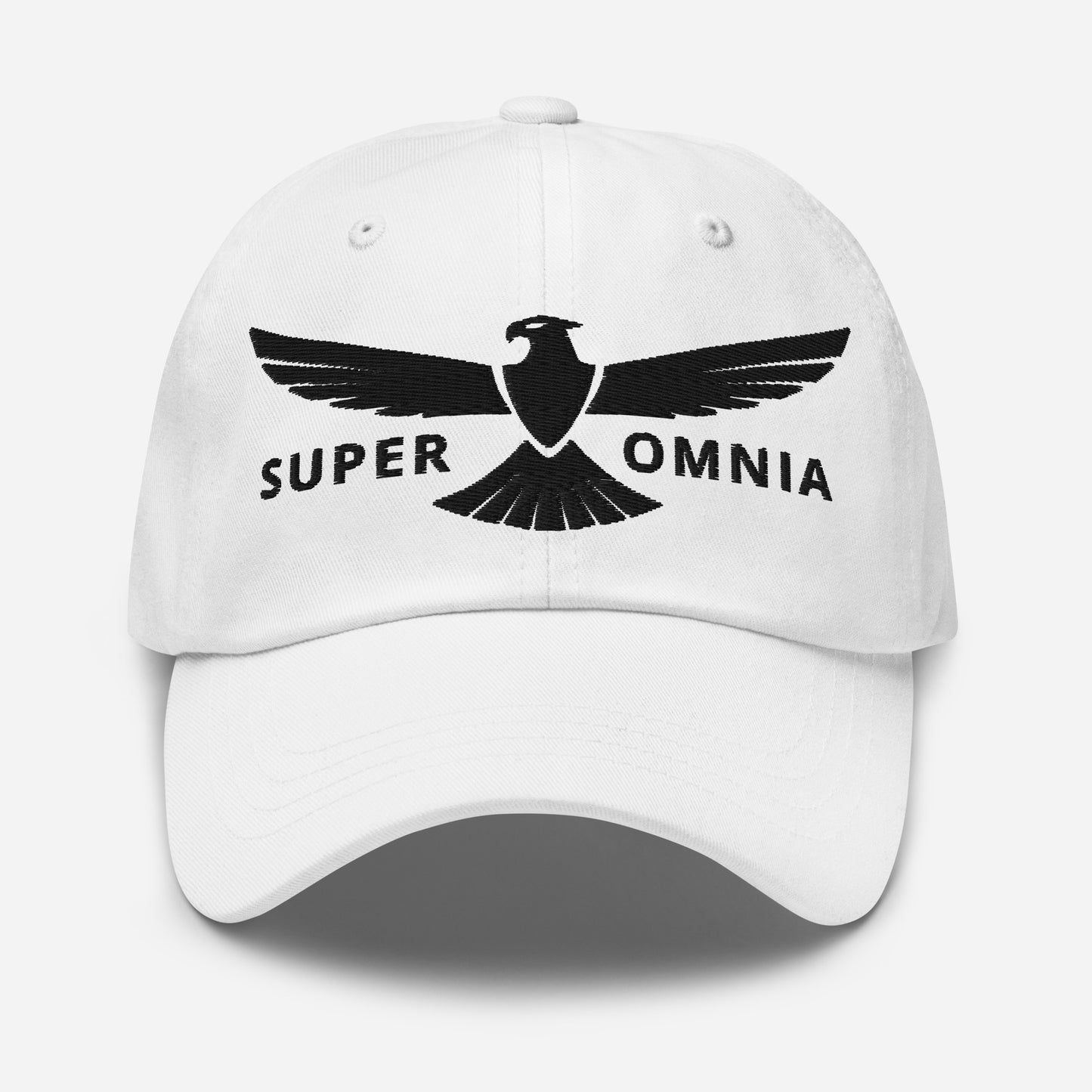 Dad Hat Eagle "SUPER OMNIA" Black One Size above all,adjustable,animal motif,bold design,casual style,dad hat,eagle,focus,freedom,iconic,independence,premium quality,resilience,soar,strength,unique design,unisex,vision