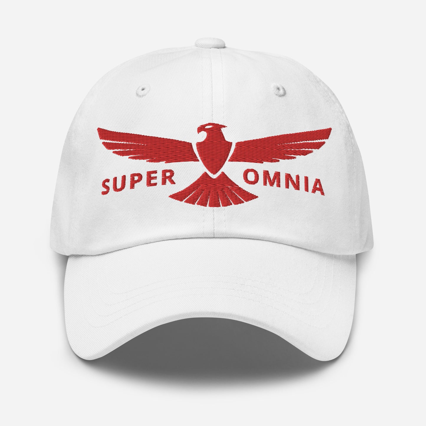 Dad Hat Eagle "SUPER OMNIA" Red One Size above all,adjustable,animal motif,bold design,casual style,dad hat,eagle,focus,freedom,iconic,independence,premium quality,resilience,soar,strength,unique design,unisex,vision