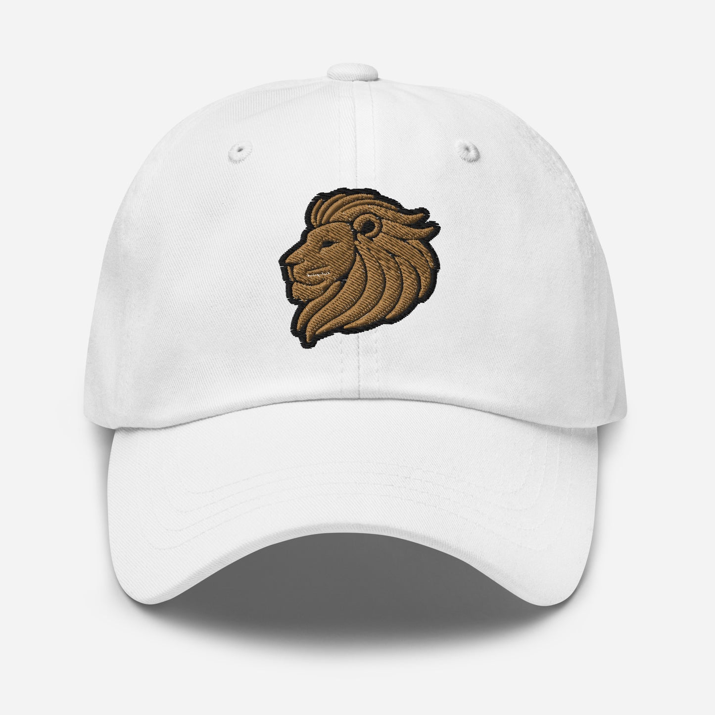 Dad Hat "LION HEAD" Old Gold One Size adjustable,animal motif,bold design,casual style,courage,dad hat,iconic,leadership,lion,majesty,nature,noble,power,premium quality,strength,unique design,unisex