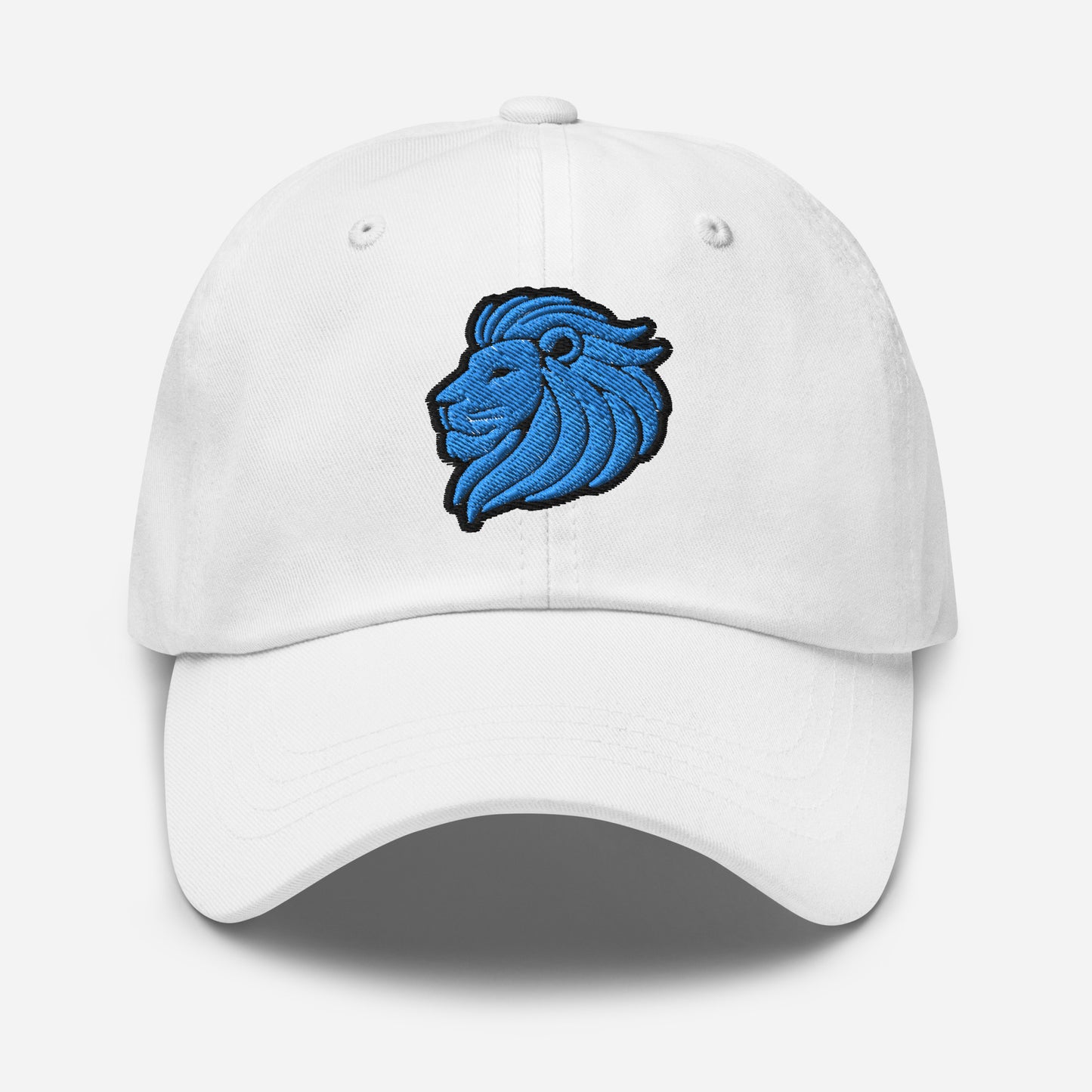 Dad Hat "LION HEAD" Blue One Size adjustable,animal motif,bold design,casual style,courage,dad hat,iconic,leadership,lion,majesty,nature,noble,power,premium quality,strength,unique design,unisex