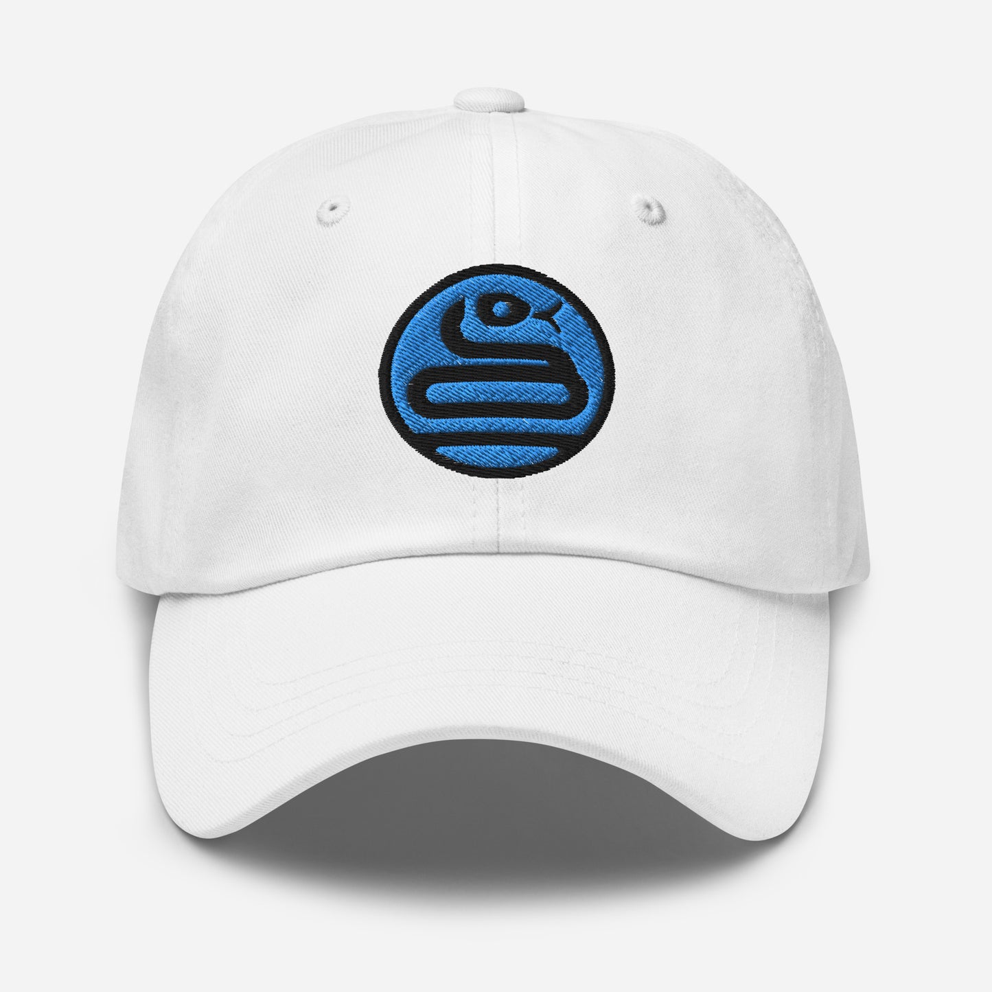 Dad Hat "SNAKE" Blue V2 One Size adjustable,animal motif,bold design,casual style,dad hat,iconic,knowledge,mystery,nature-inspired,predator,premium quality,resilience,snake,spirit animal,stealth,symbolism,transformation,unique design,unisex,wisdom