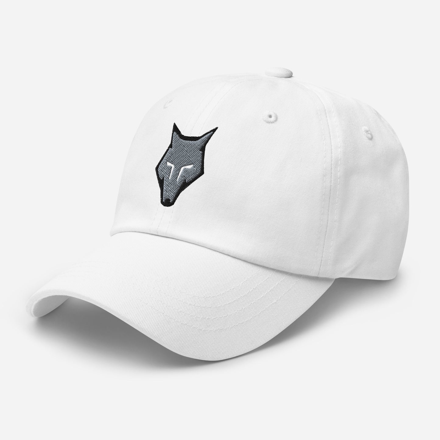 Dad Hat Wolf Logo "LOBO" Grey One Size adjustable,alpha,animal motif,bold design,casual style,courage,dad hat,endurance,freedom,iconic,lone wolf,nature-inspired,predator,premium quality,resilience,stealth,strength,survival,unique design,unisex,wild spirit