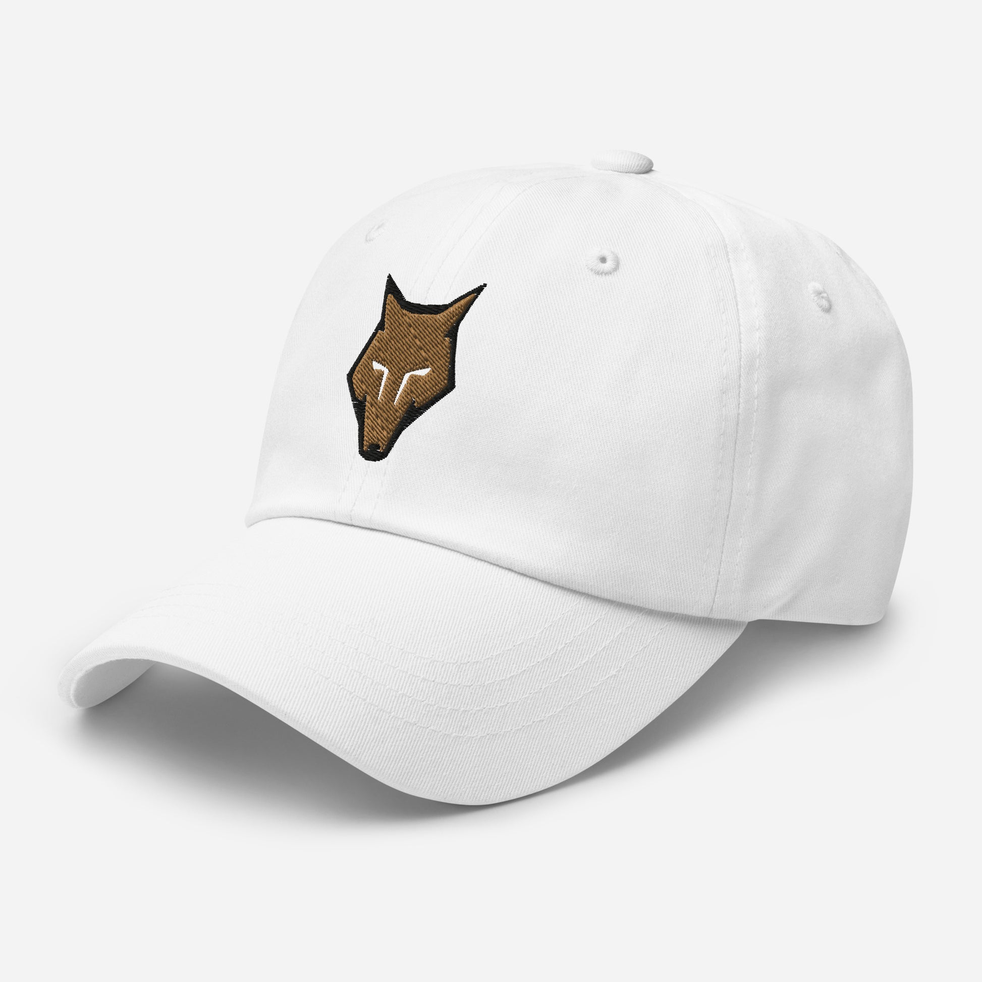 Dad Hat Wolf Logo "LOBO" Old Gold One Size adjustable,alpha,animal motif,bold design,casual style,courage,dad hat,endurance,freedom,iconic,lone wolf,nature-inspired,predator,premium quality,resilience,stealth,strength,survival,unique design,unisex,wild sp