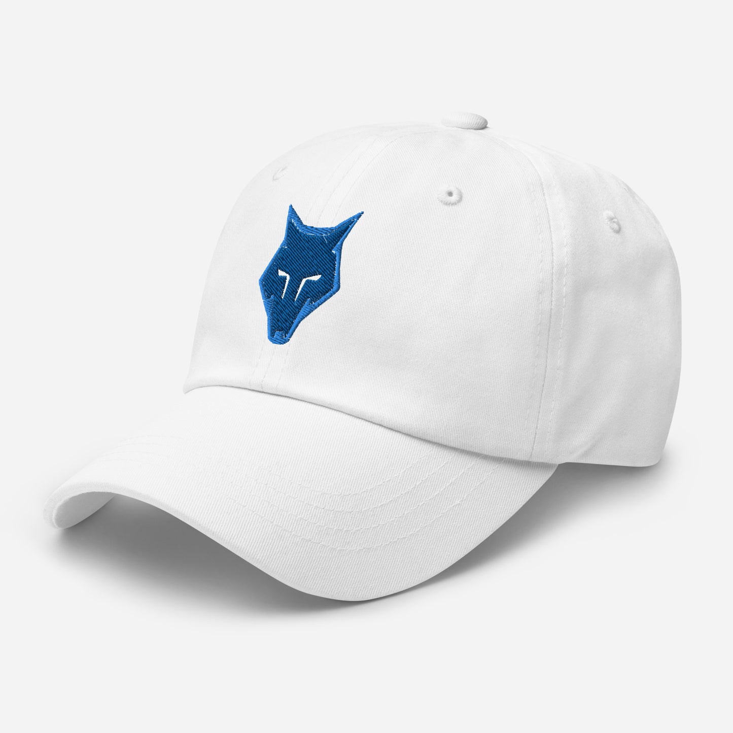 Dad Hat Wolf Logo "LOBO" Blue One Size adjustable,alpha,animal motif,bold design,casual style,courage,dad hat,endurance,freedom,iconic,lone wolf,nature-inspired,predator,premium quality,resilience,stealth,strength,survival,unique design,unisex,wild spirit