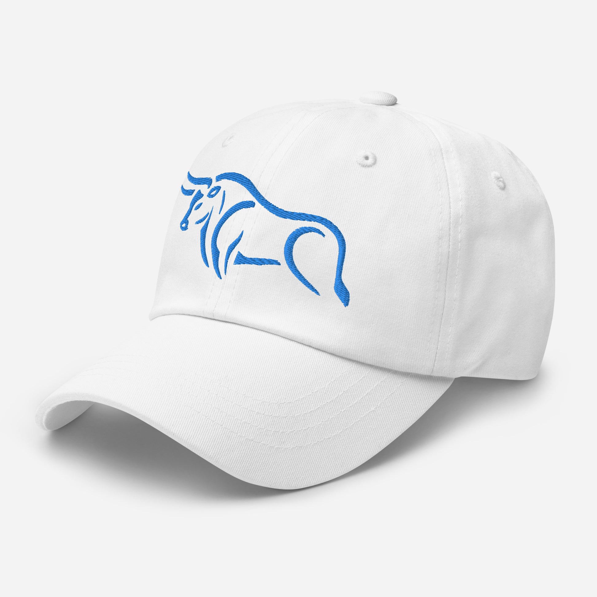 Dad Hat "BULL SPIRIT 2" Blue One Size adjustable,animal motif,bold design,bull,casual style,dad hat,endurance,iconic,power,premium quality,resilience,spirit,strength,unique design,unisex