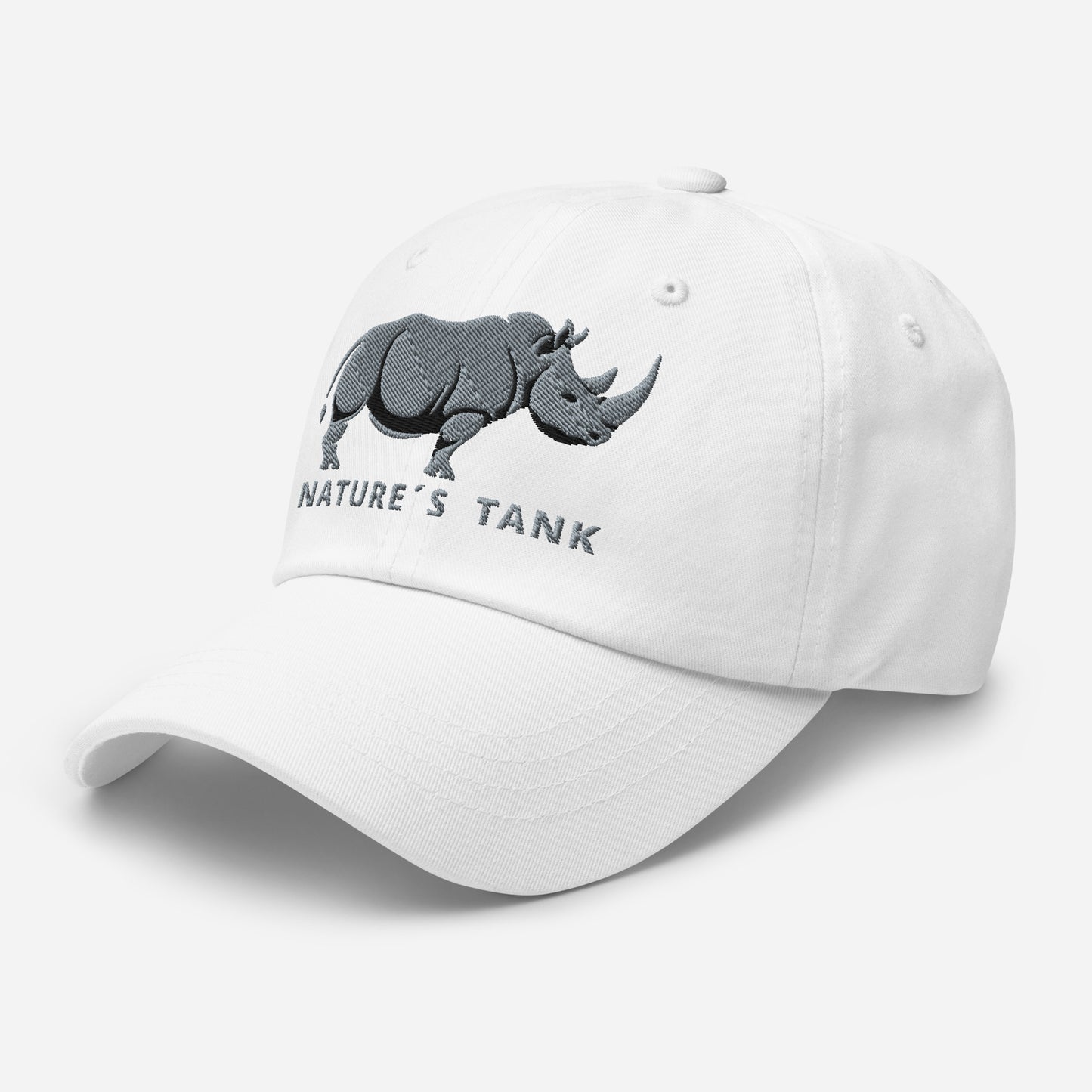 Dad Hat "RHINO" Grey One Size adjustable,animal motif,bold design,casual style,dad hat,iconic,premium quality,unique design,unisex