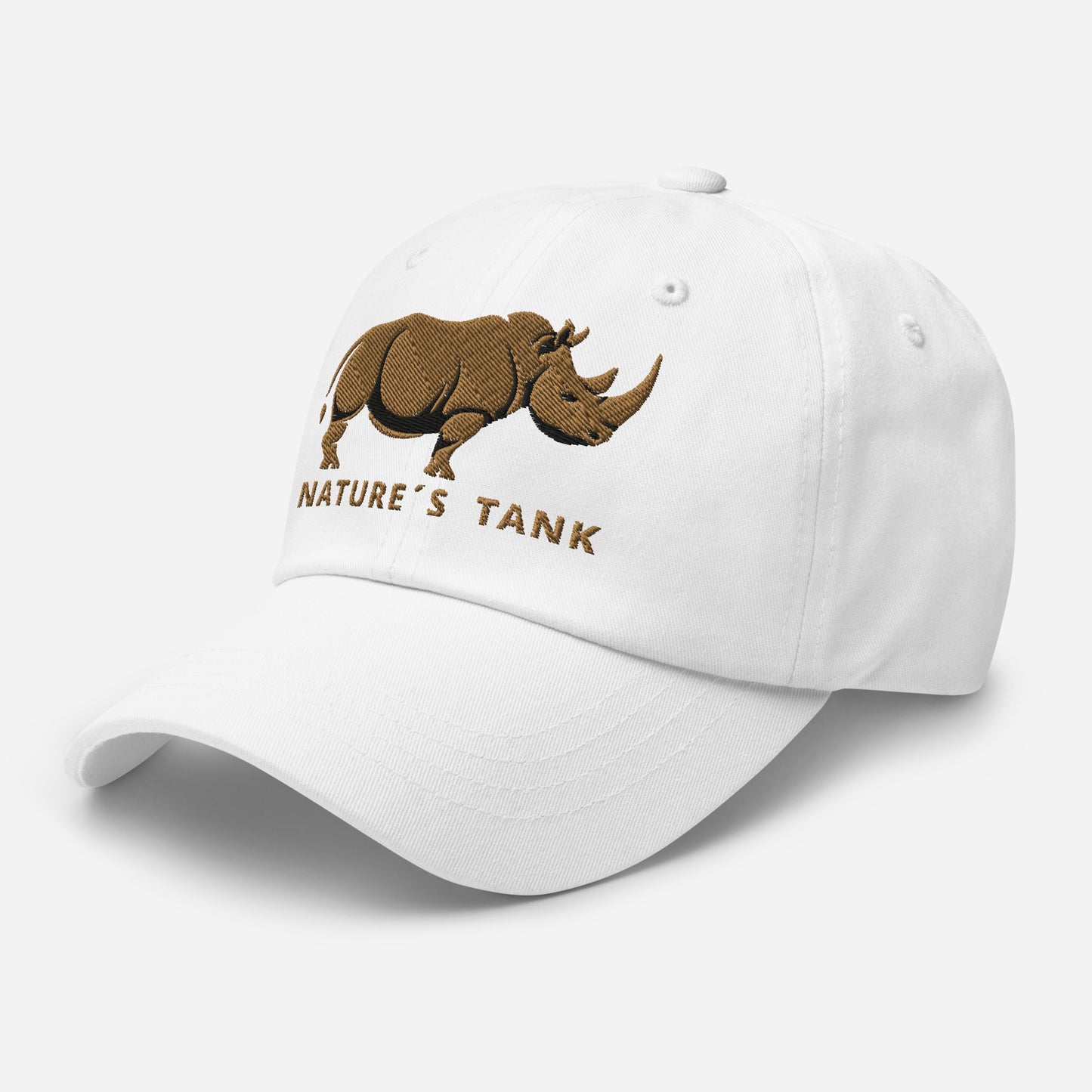 Dad Hat "RHINO" Old Gold One Size adjustable,animal motif,bold design,casual style,dad hat,iconic,premium quality,unique design,unisex