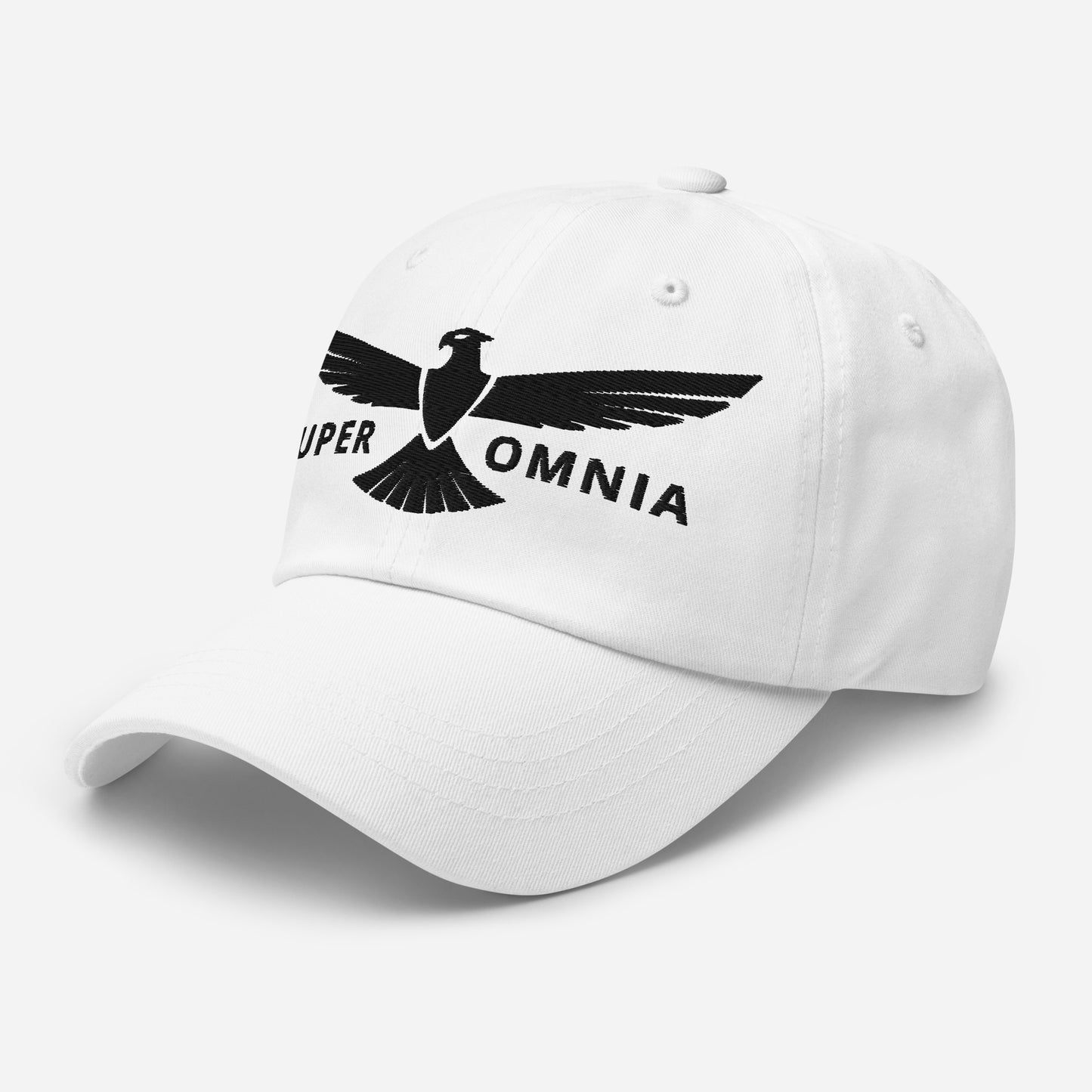 Dad Hat Eagle "SUPER OMNIA" Black One Size above all,adjustable,animal motif,bold design,casual style,dad hat,eagle,focus,freedom,iconic,independence,premium quality,resilience,soar,strength,unique design,unisex,vision