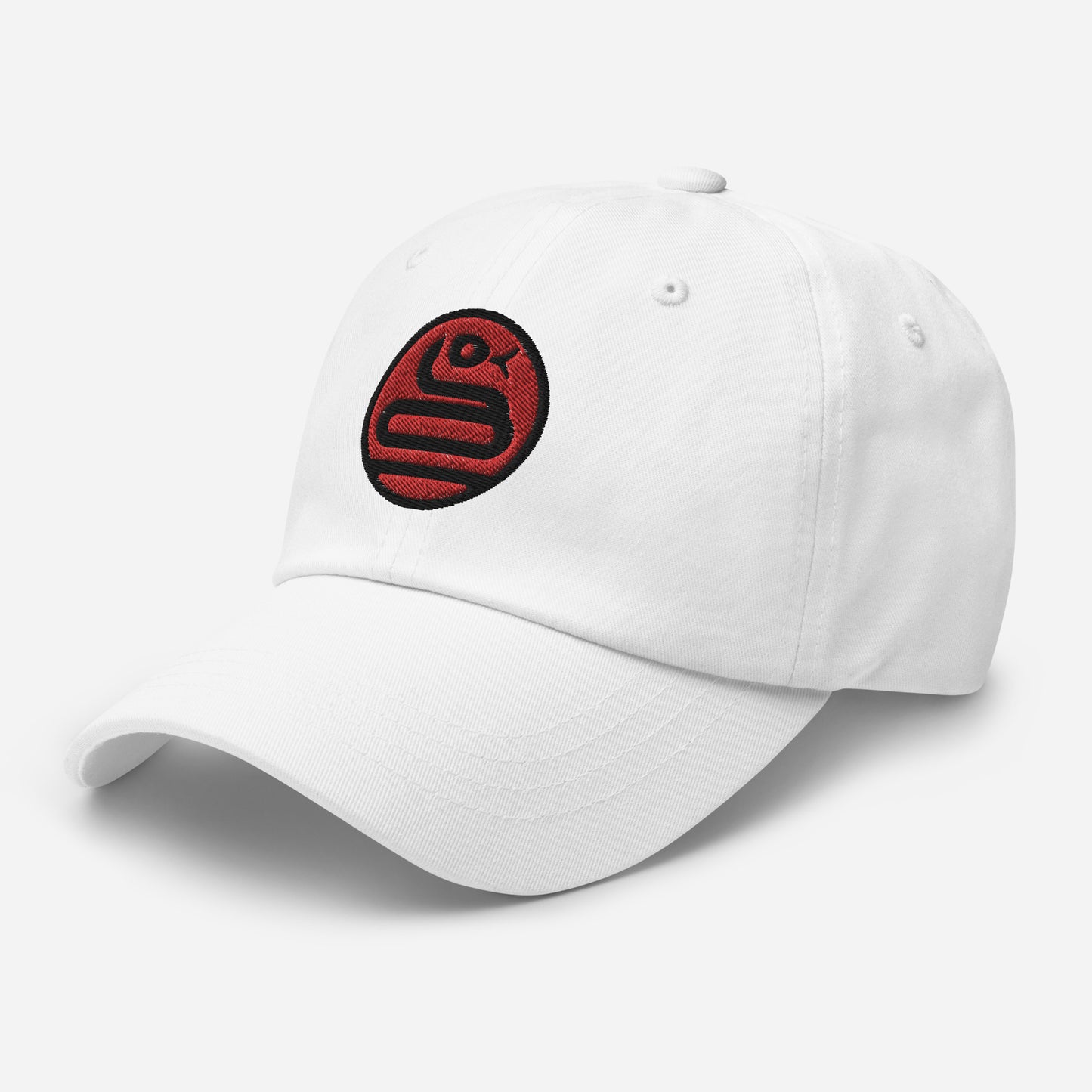 Dad Hat "SNAKE" Red V2 One Size adjustable,animal motif,bold design,casual style,dad hat,iconic,knowledge,mystery,nature-inspired,predator,premium quality,resilience,snake,spirit animal,stealth,symbolism,transformation,unique design,unisex,wisdom