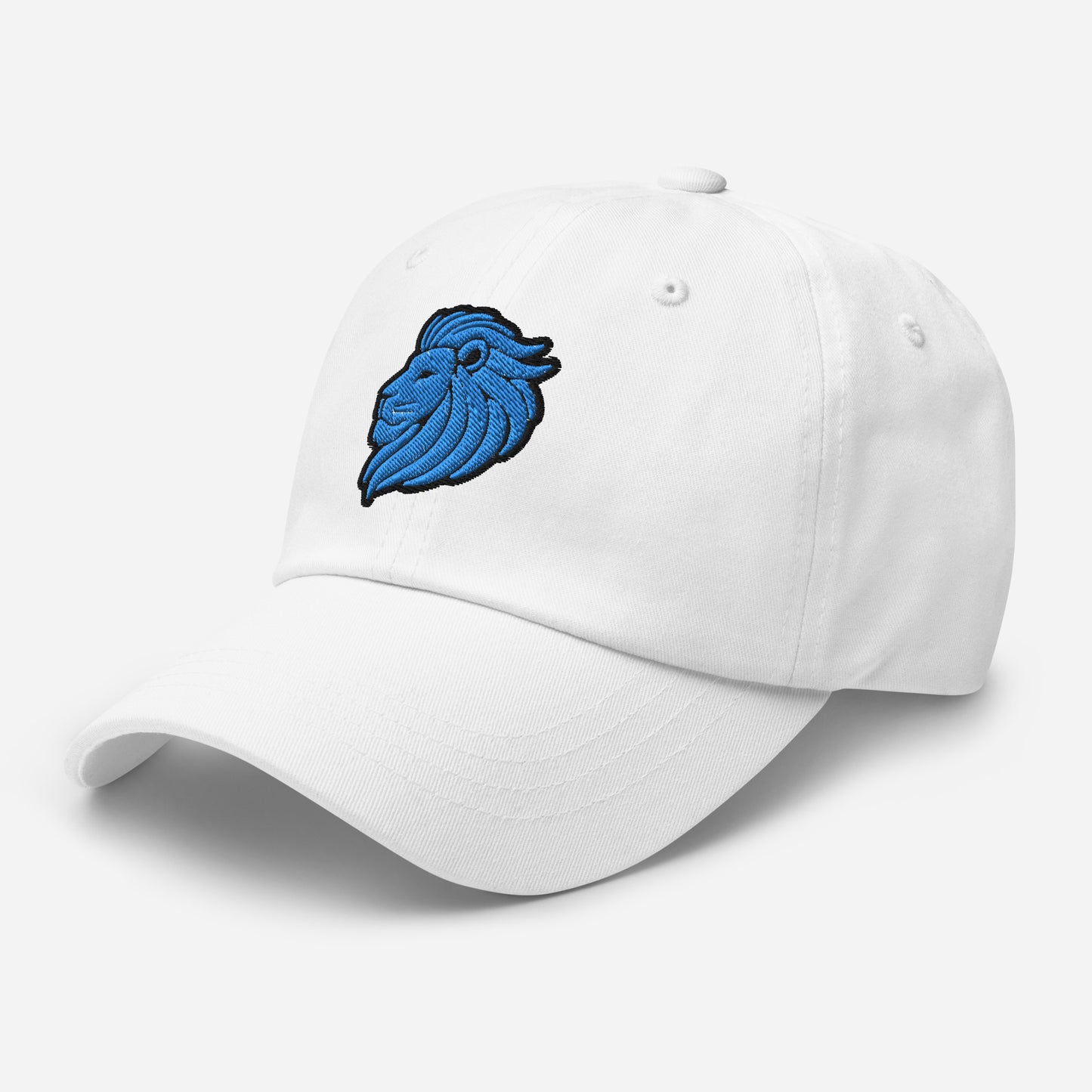 Dad Hat "LION HEAD" Blue One Size adjustable,animal motif,bold design,casual style,courage,dad hat,iconic,leadership,lion,majesty,nature,noble,power,premium quality,strength,unique design,unisex