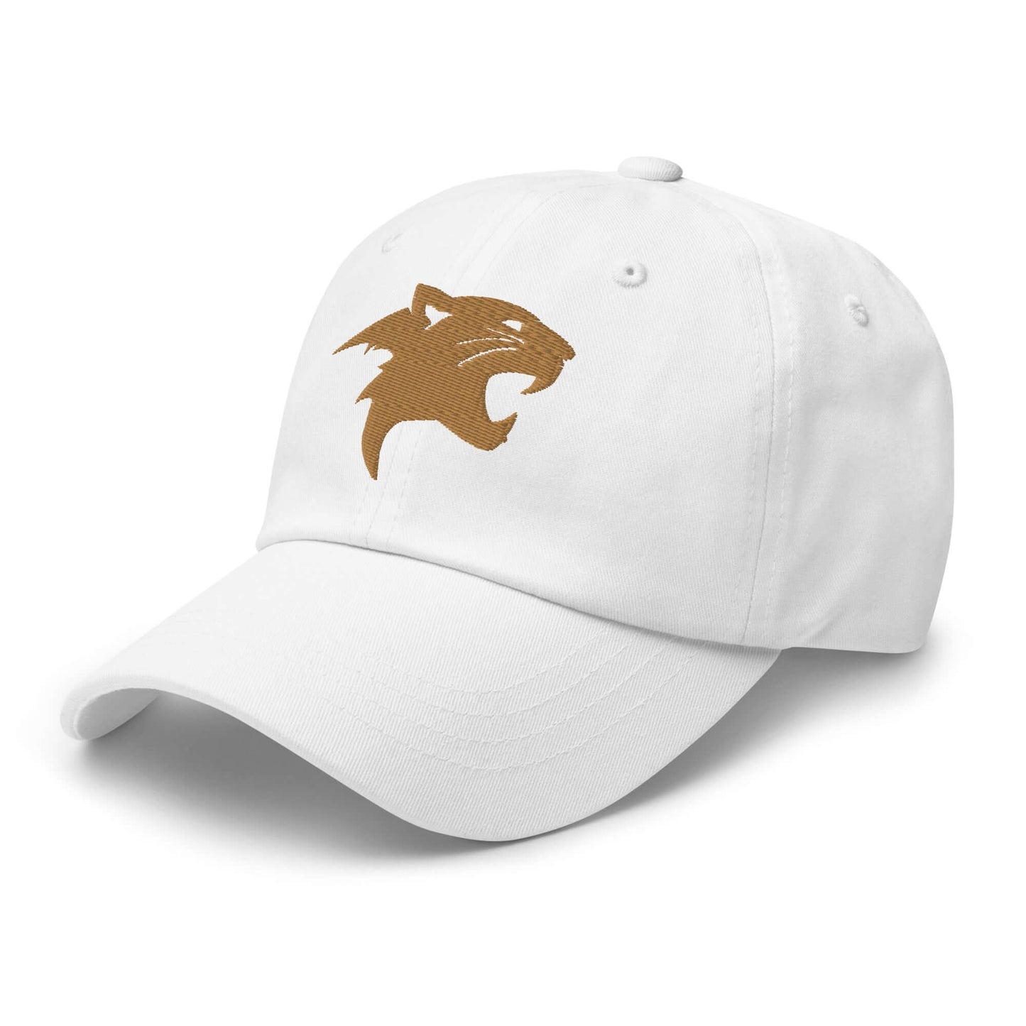 Dad Hat "Panther Head" Old Gold adjustable,agility,animal motif,beast mode,bold design,casual style,dad hat,iconic,panther,power,premium quality,stealth,strength,unique design,unisex,wild