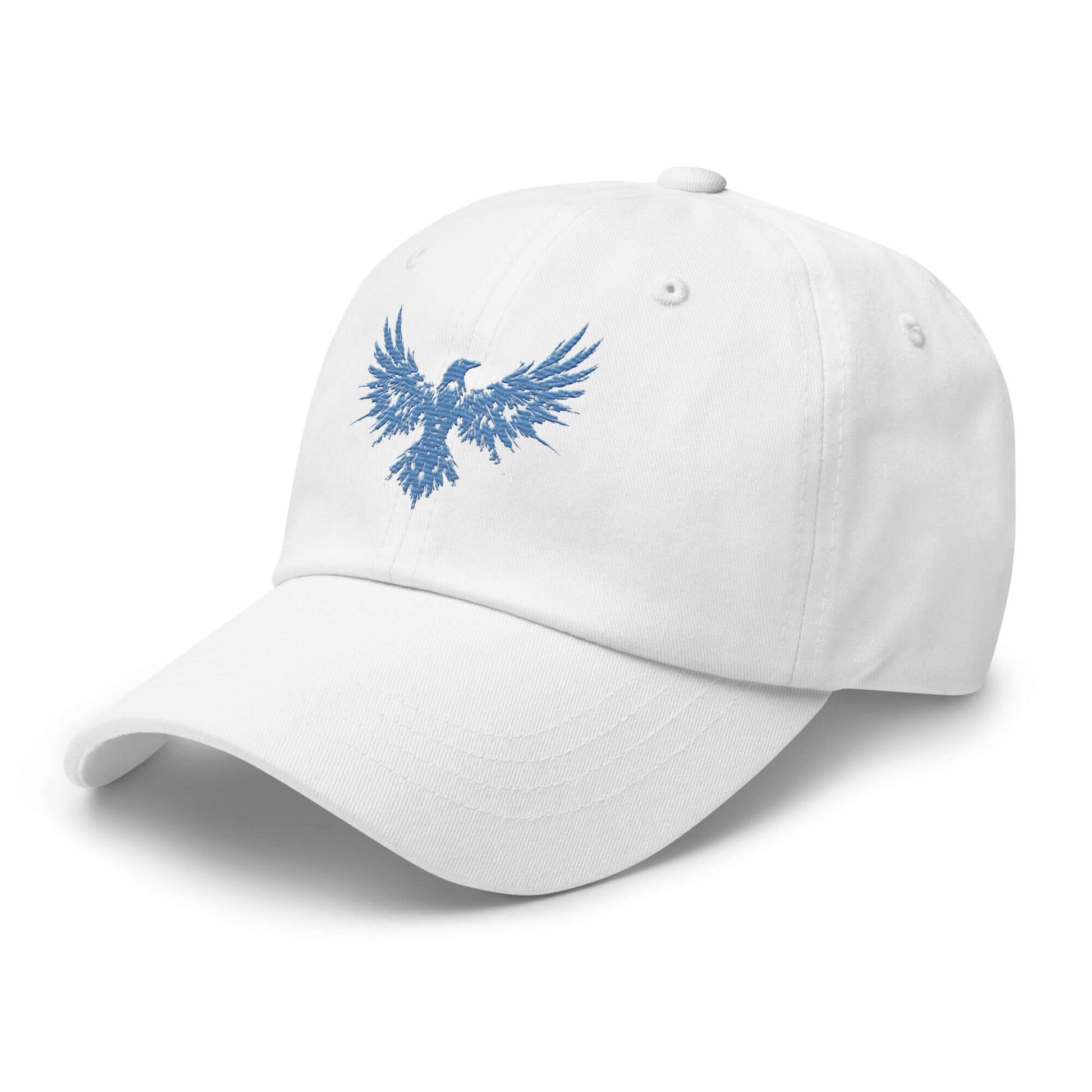 Dad Hat Raven "ENIGMA" Blue adjustable,animal motif,bold design,casual style,dad hat,endurance,enigma,freedom,iconic,mystery,premium quality,raven,transformation,unique design,unisex