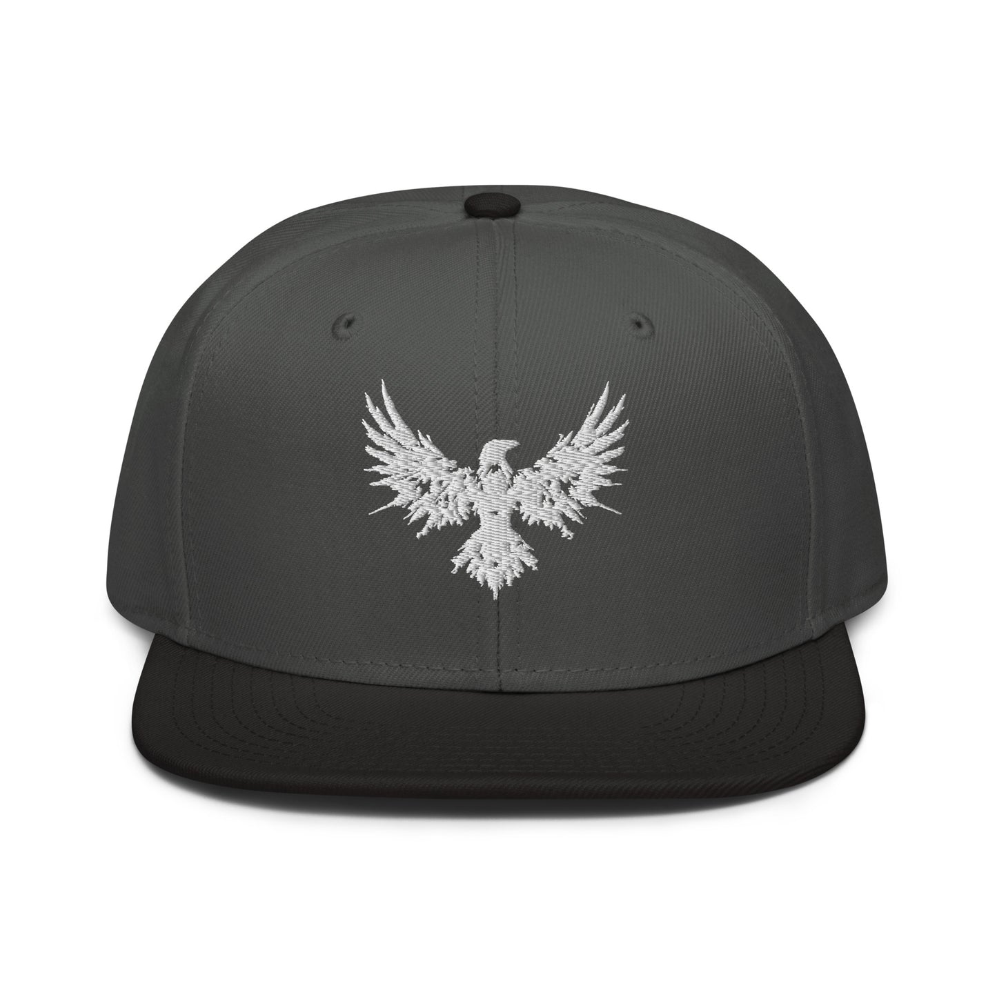 Snapback Hat Raven "ENIGMA" White One Size adjustable,animal motif,bold design,endurance,enigma,freedom,iconic,mystery,premium quality,raven,snapback hat,statement piece,street style,transformation,unique design,unisex