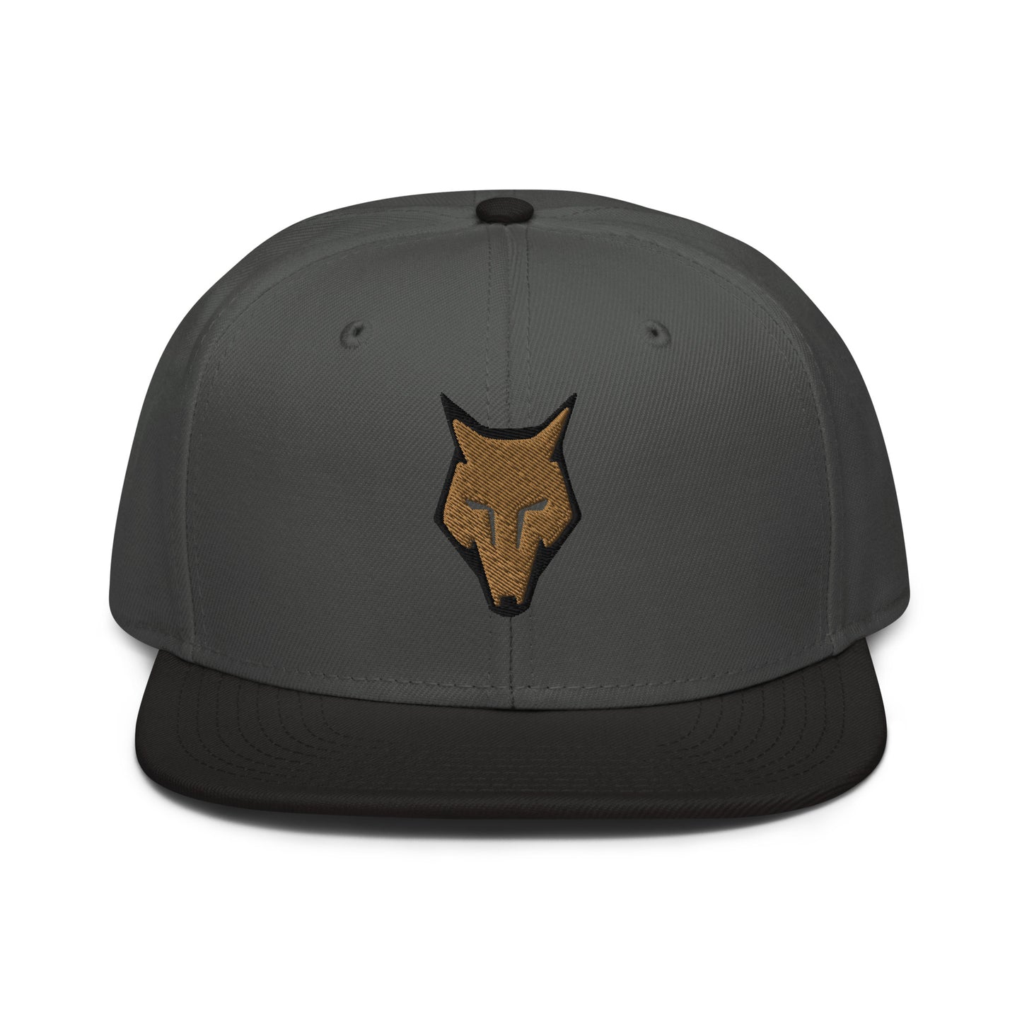 Snapback Hat Wolf Logo "LOBO" Old Gold One Size adjustable,alpha,animal motif,bold design,courage,endurance,freedom,iconic,lone wolf,nature-inspired,predator,premium quality,resilience,snapback hat,statement piece,stealth,street style,strength,survival,un