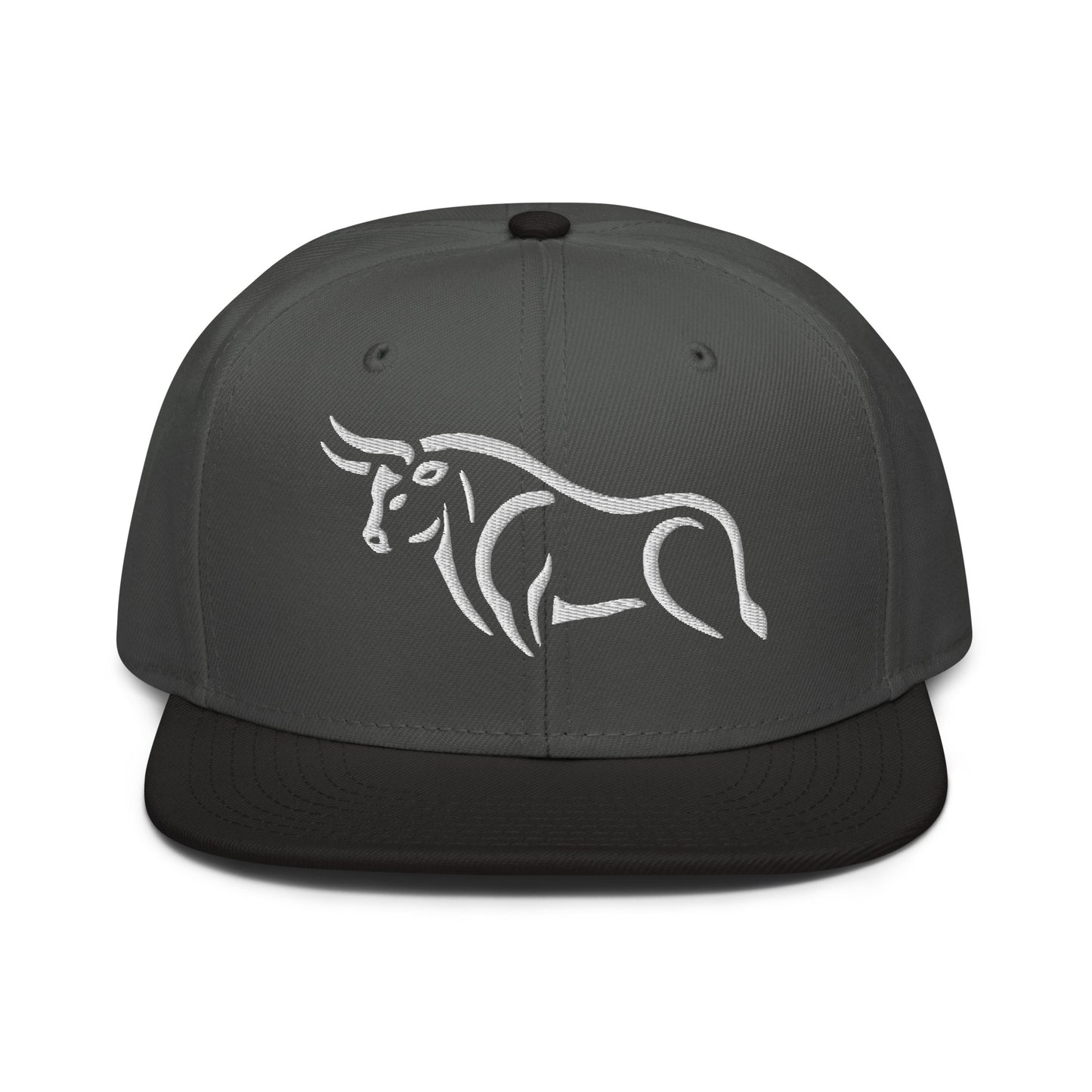 Snapback Hat "Bull Spirit 2" White One Size adjustable,animal motif,bold design,bull,endurance,iconic,power,premium quality,resilience,snapback hat,spirit,statement piece,street style,strength,unique design,unisex