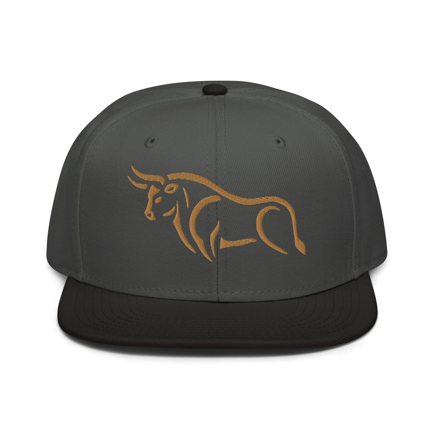 Snapback Hat "Bull Spirit 2" Old Gold One Size adjustable,animal motif,bold design,bull,endurance,iconic,power,premium quality,resilience,snapback hat,spirit,statement piece,street style,strength,unique design,unisex