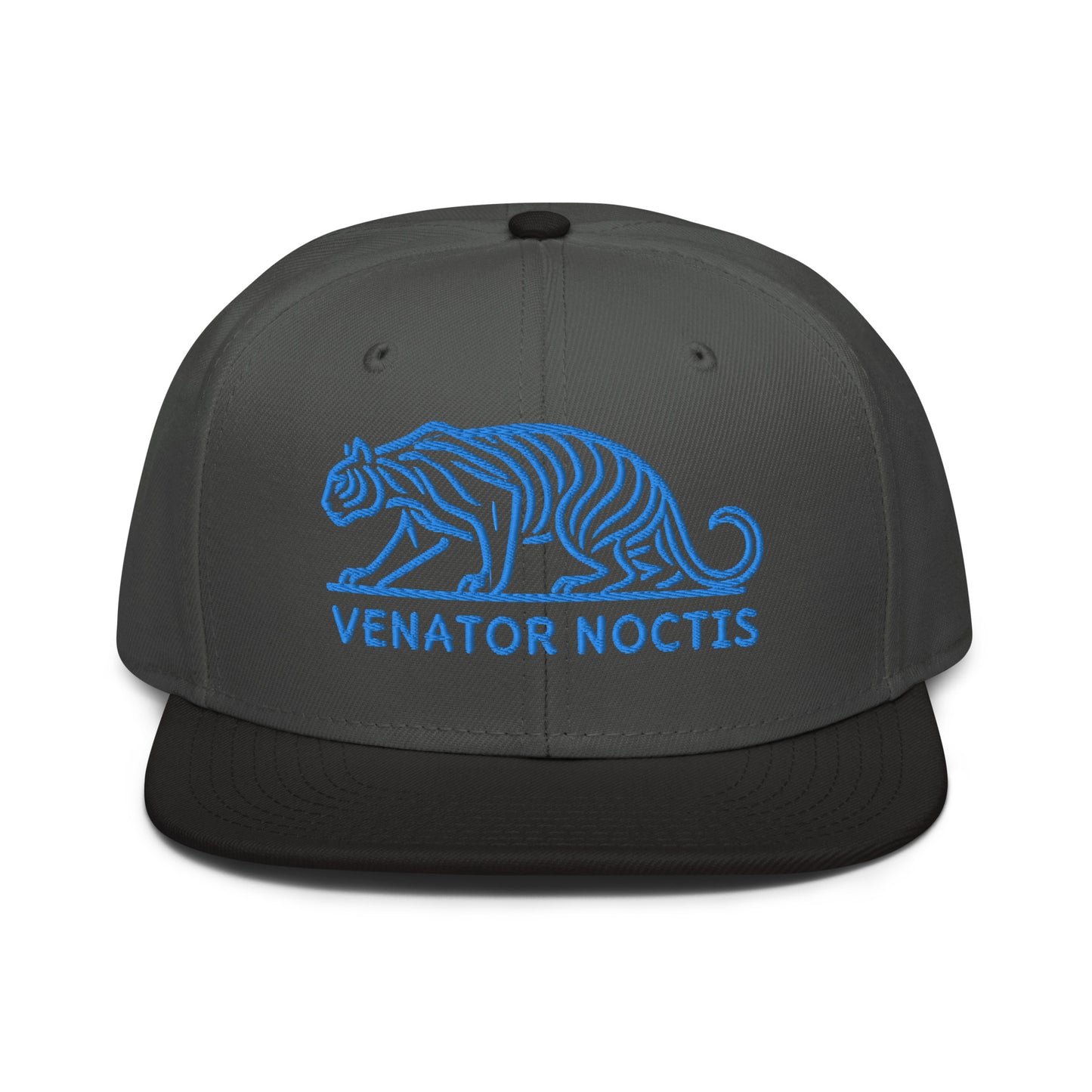 Snapback Hat "Tiger VENATOR NOCTIS" Blue One Size adjustable,agility,animal motif,bold design,courage,iconic,power,predator,premium quality,snapback hat,statement piece,street style,strength,tiger,unique design,unisex,untamed,wild