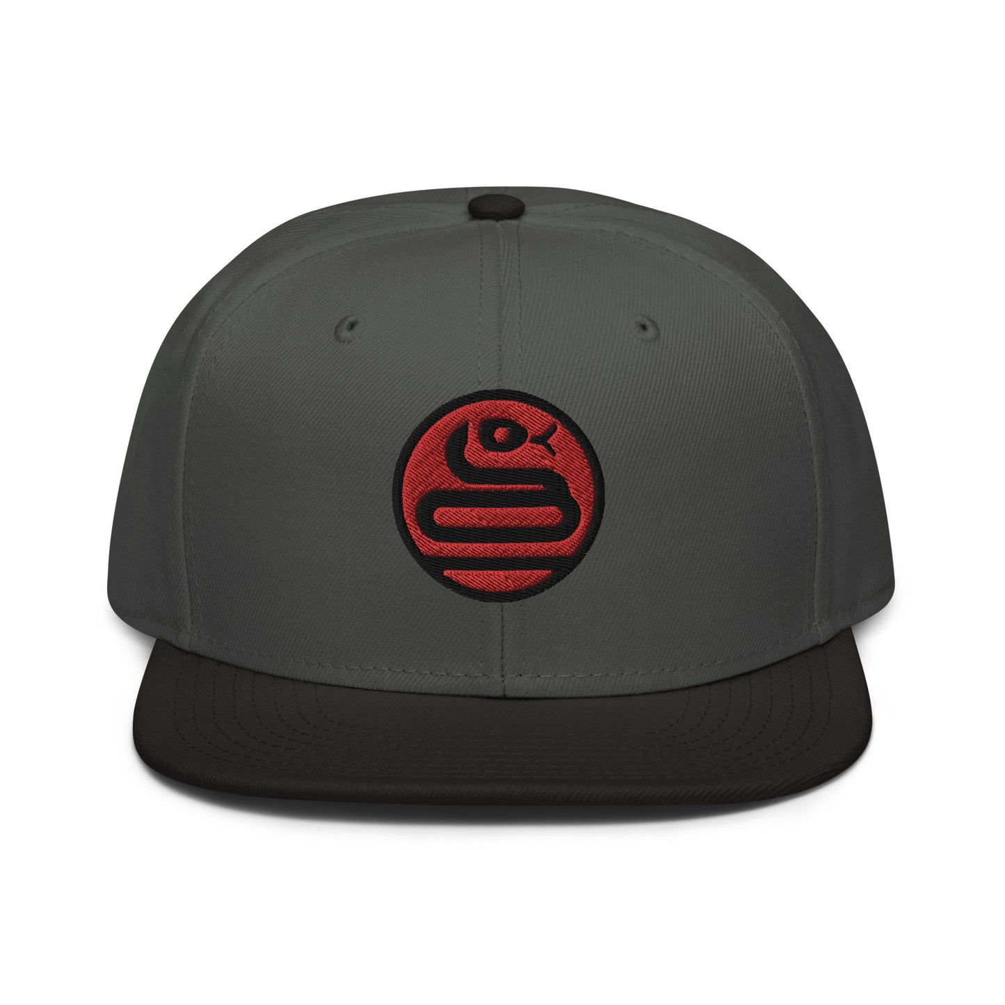 Snapback Hat "SNAKE" Red One Size adjustable,animal motif,bold design,iconic,knowledge,mystery,nature-inspired,predator,premium quality,resilience,snake,snapback hat,spirit animal,statement piece,stealth,street style,symbolism,transformation,unique design