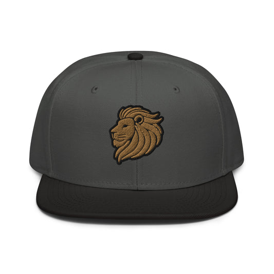 Snapback Hat "LION HEAD" Old Gold One Size adjustable,animal motif,bold design,courage,iconic,leadership,lion,majesty,nature,noble,power,premium quality,snapback hat,statement piece,street style,strength,unique design,unisex