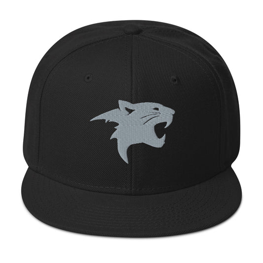 Snapback Hat "Panther Head" Grey One Size adjustable,agility,animal motif,beast mode,bold design,iconic,panther,power,premium quality,snapback hat,statement piece,stealth,street style,strength,unique design,unisex,wild