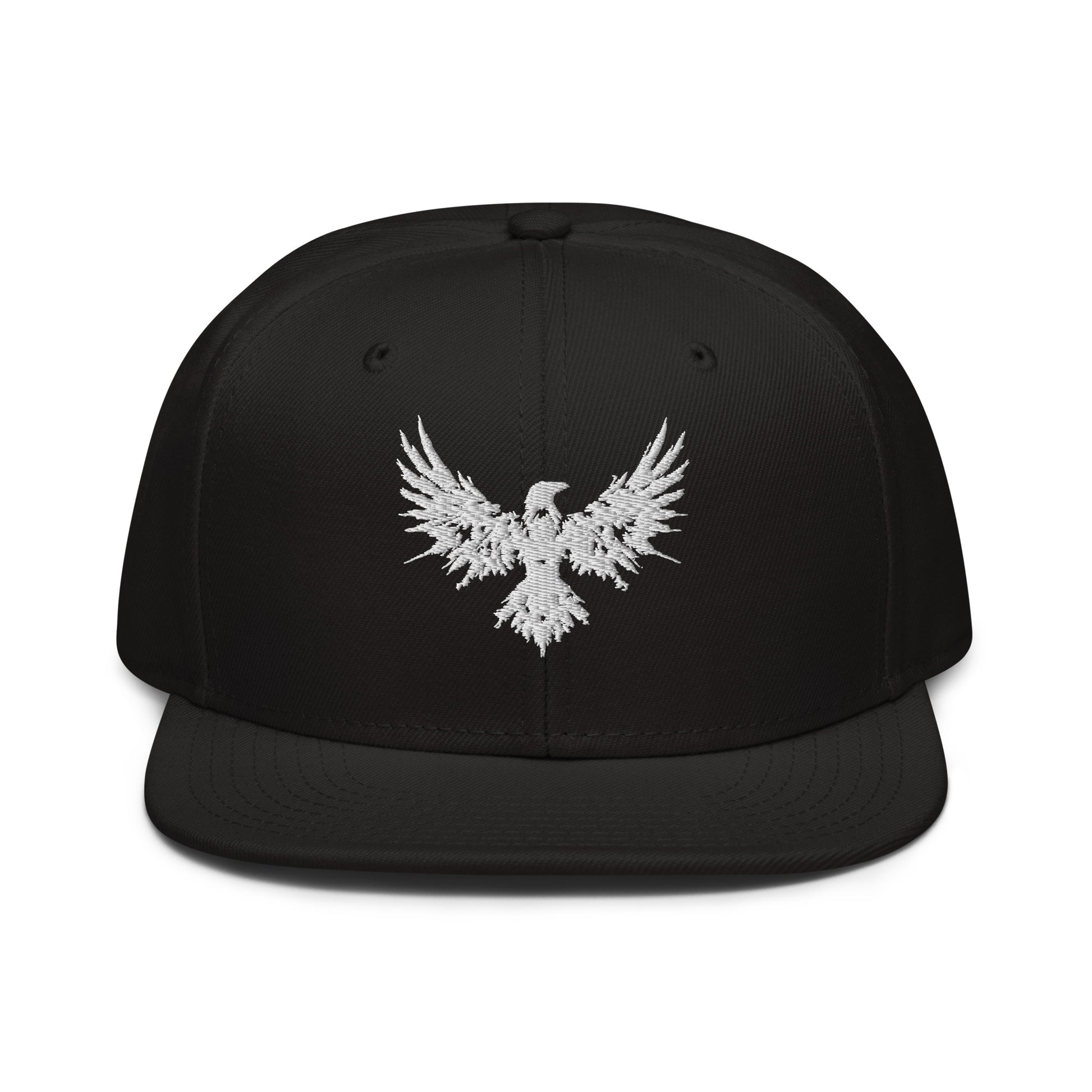 Snapback Hat Raven "ENIGMA" White One Size adjustable,animal motif,bold design,endurance,enigma,freedom,iconic,mystery,premium quality,raven,snapback hat,statement piece,street style,transformation,unique design,unisex