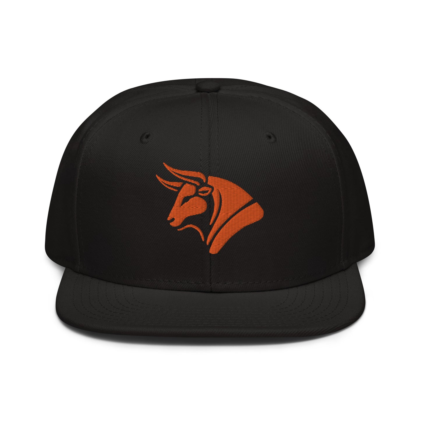 Snapback Hat "Bull Spirit 1" Orange One Size adjustable,animal motif,bold design,bull,endurance,iconic,power,premium quality,resilience,snapback hat,spirit,statement piece,street style,strength,unique design,unisex