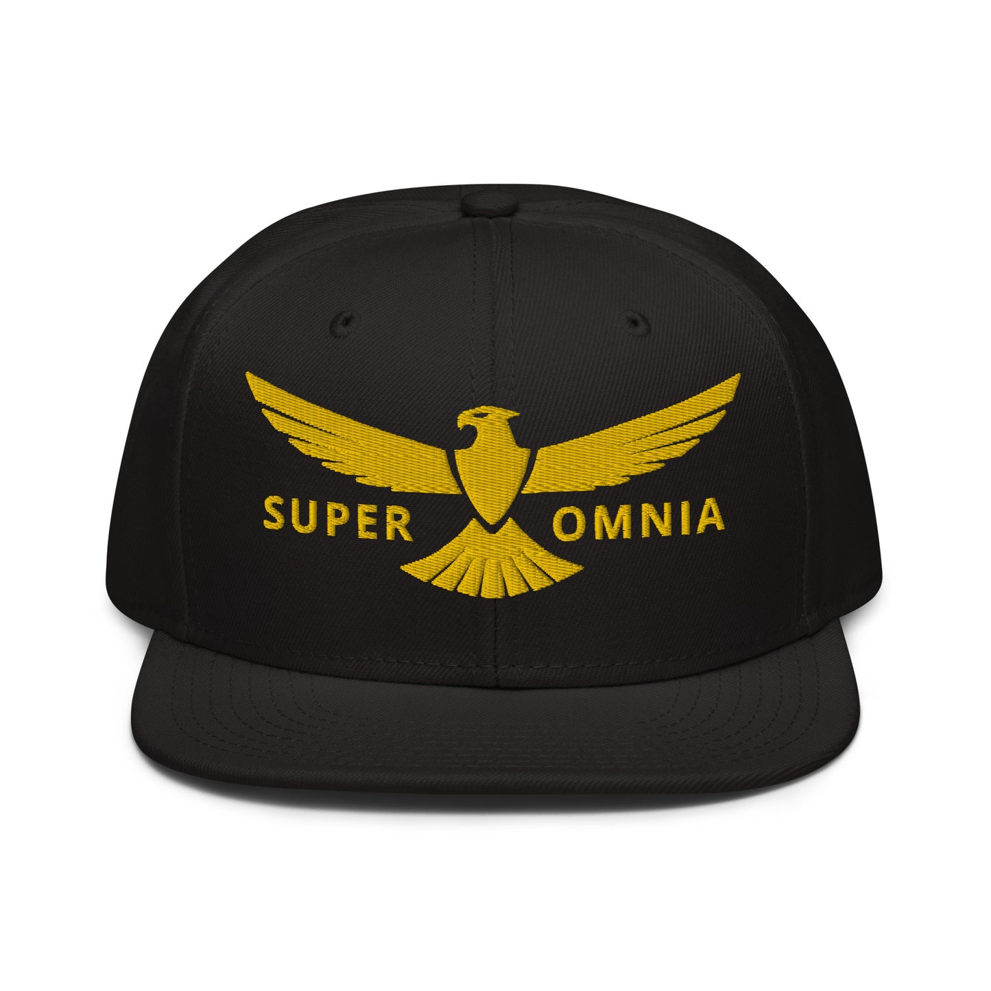 Snapback Hat Eagle "SUPER OMNIA" Gold One Size above all,adjustable,animal motif,bold design,eagle,focus,freedom,iconic,independence,premium quality,resilience,snapback hat,soar,statement piece,street style,strength,unique design,unisex,vision