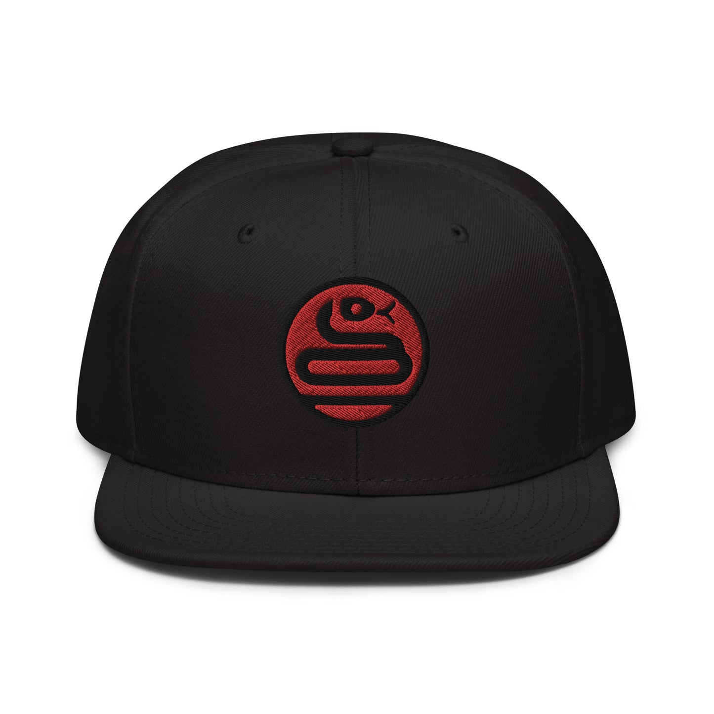 Snapback Hat "SNAKE" Red One Size adjustable,animal motif,bold design,iconic,knowledge,mystery,nature-inspired,predator,premium quality,resilience,snake,snapback hat,spirit animal,statement piece,stealth,street style,symbolism,transformation,unique design