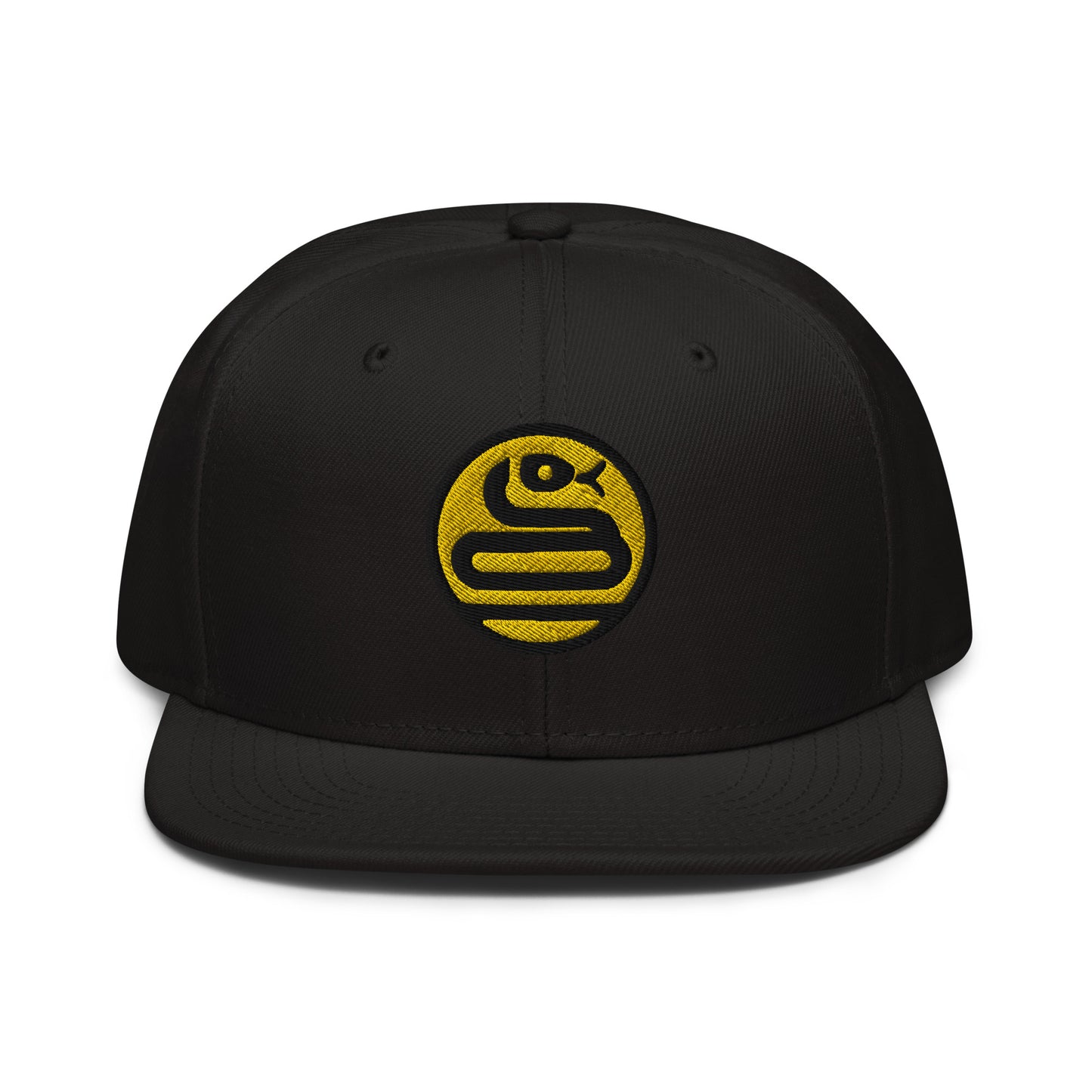 Snapback Hat "SNAKE" Gold One Size adjustable,animal motif,bold design,iconic,knowledge,mystery,nature-inspired,predator,premium quality,resilience,snake,snapback hat,spirit animal,statement piece,stealth,street style,symbolism,transformation,unique desig