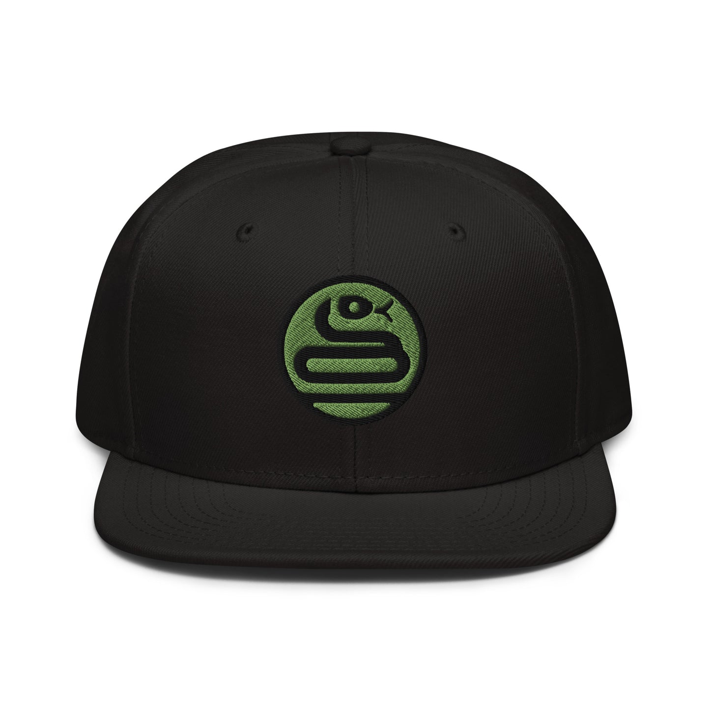 Snapback Hat "SNAKE" Green One Size adjustable,animal motif,bold design,iconic,knowledge,mystery,nature-inspired,predator,premium quality,resilience,snake,snapback hat,spirit animal,statement piece,stealth,street style,symbolism,transformation,unique desi