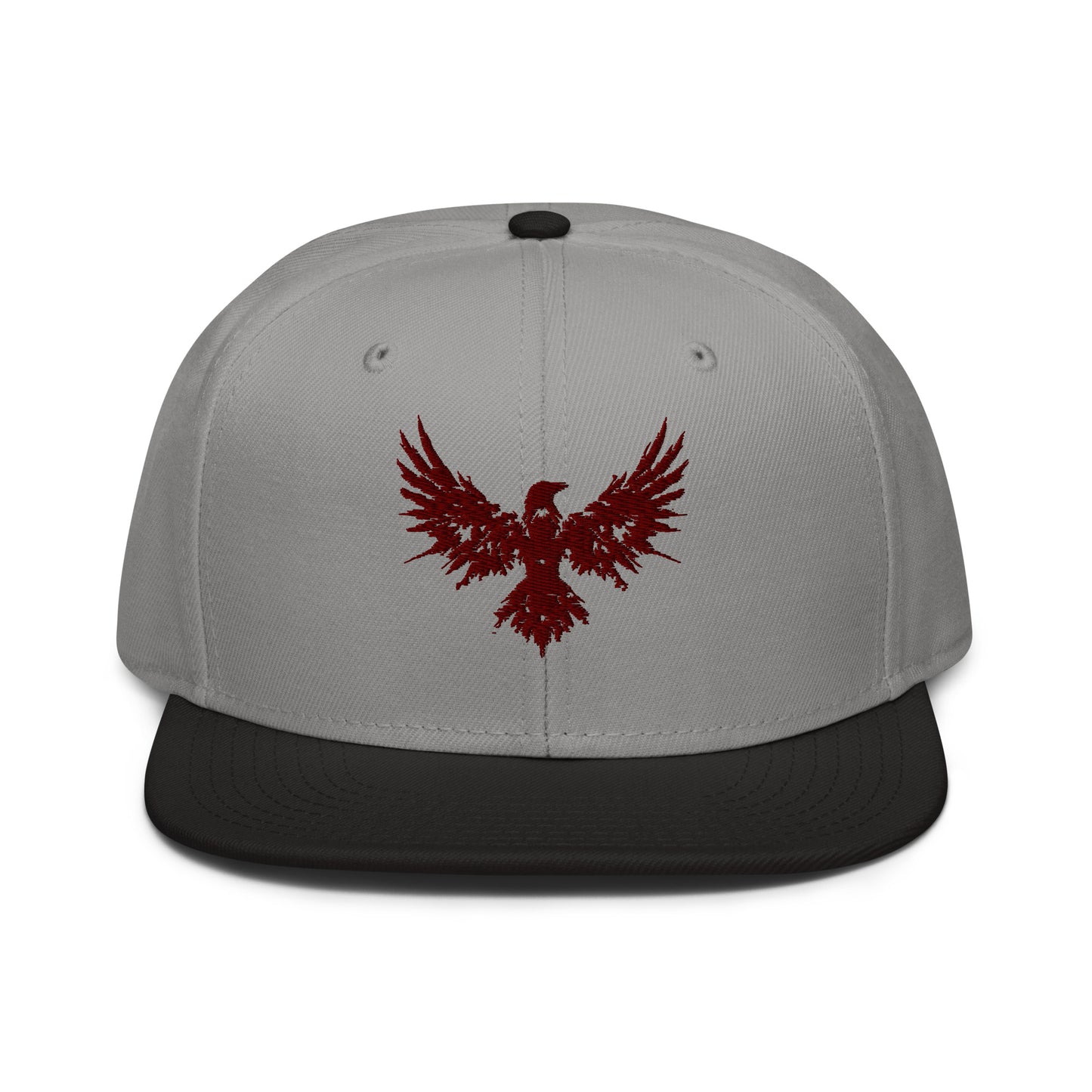 Snapback Hat Raven "ENIGMA" Maroon One Size adjustable,animal motif,bold design,endurance,enigma,freedom,iconic,mystery,premium quality,raven,snapback hat,statement piece,street style,transformation,unique design,unisex