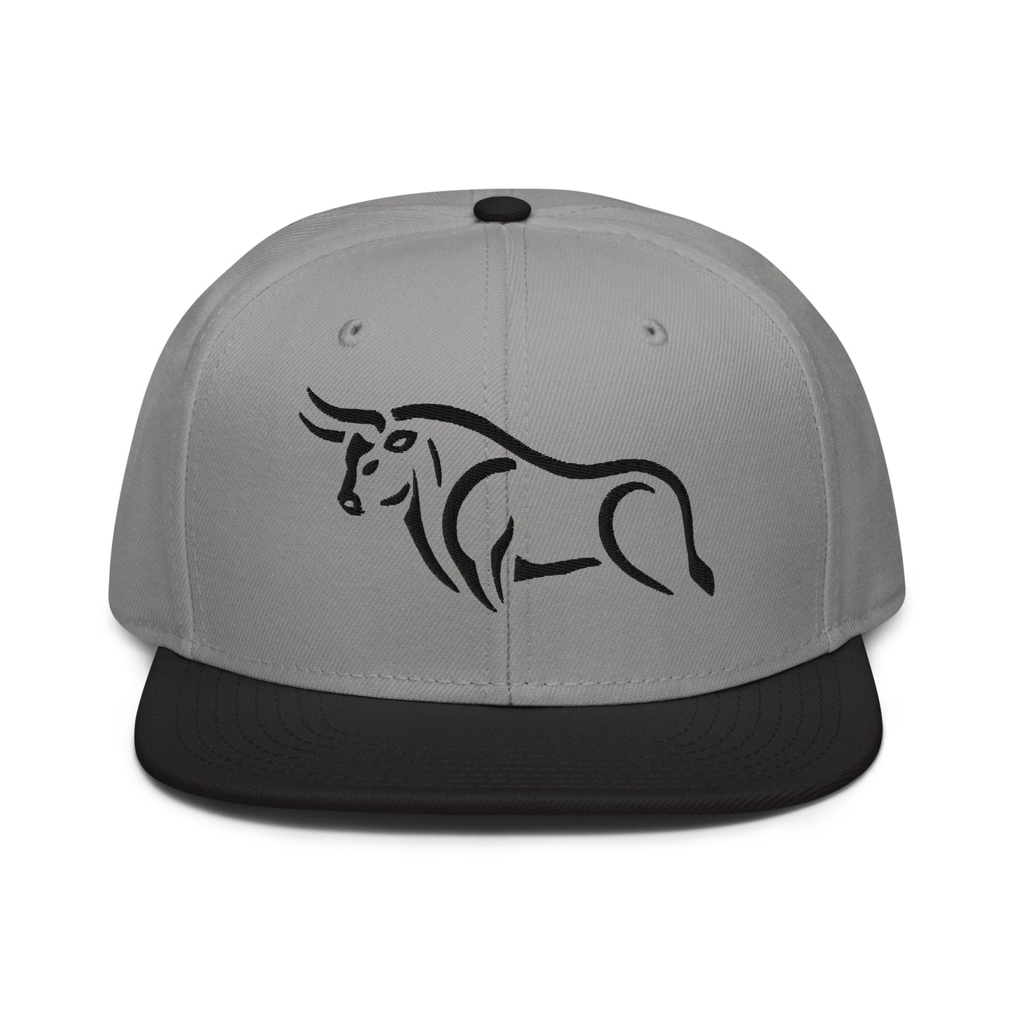 Snapback Hat "Bull Spirit 2" Black One Size adjustable,animal motif,bold design,bull,endurance,iconic,power,premium quality,resilience,snapback hat,spirit,statement piece,street style,strength,unique design,unisex