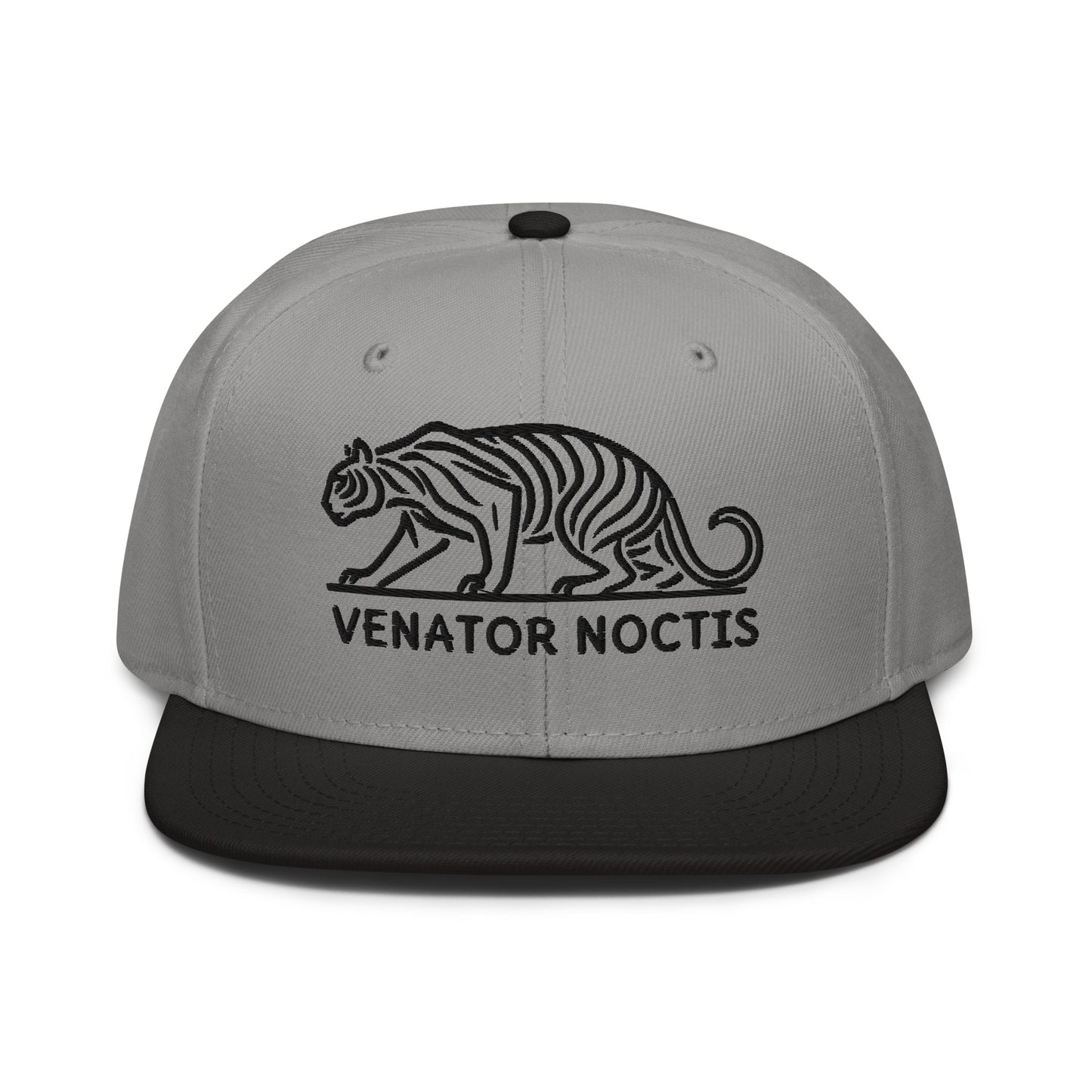 Snapback Hat "Tiger VENATOR NOCTIS" Black One Size adjustable,agility,animal motif,bold design,courage,iconic,power,predator,premium quality,snapback hat,statement piece,street style,strength,tiger,unique design,unisex,untamed,wild