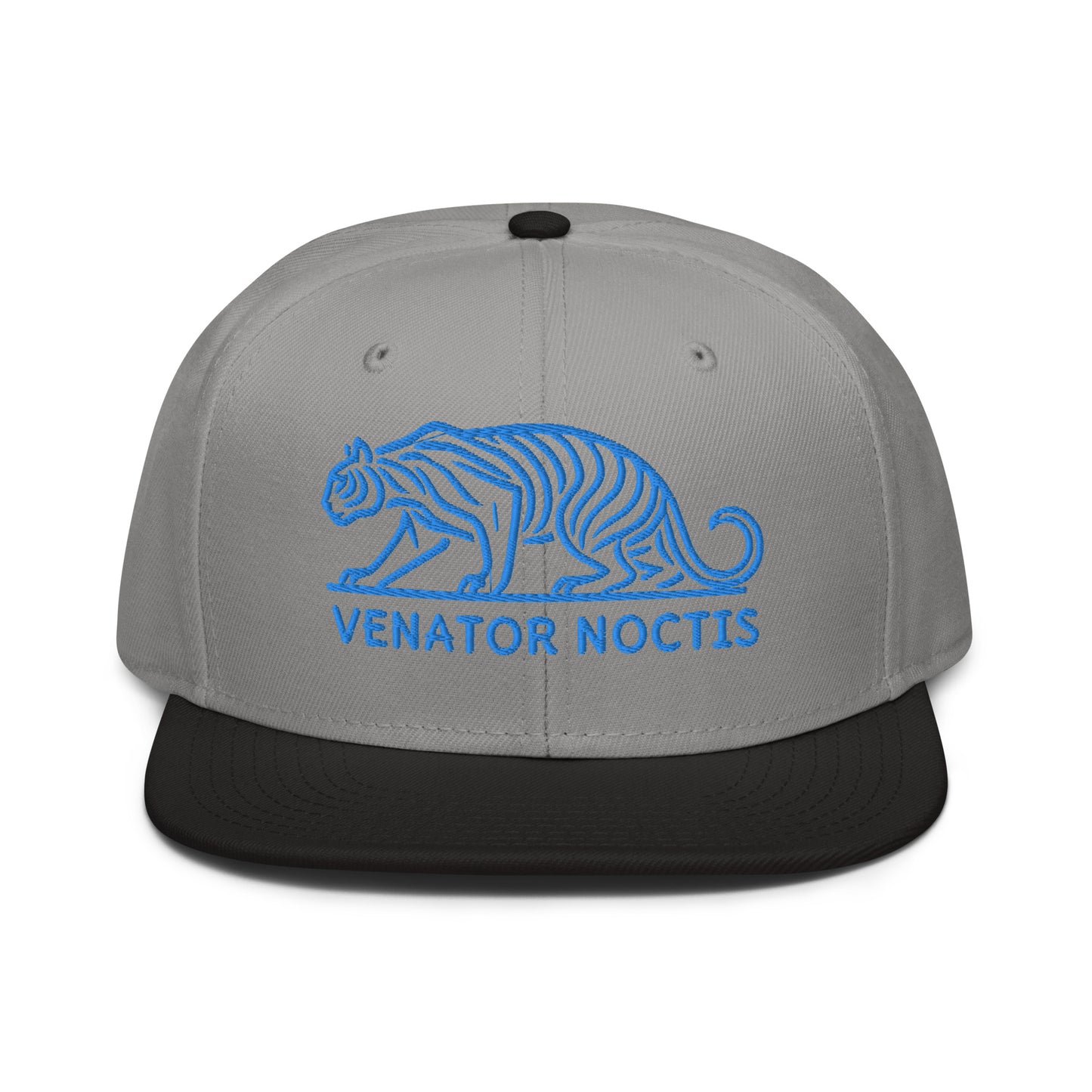 Snapback Hat "Tiger VENATOR NOCTIS" Blue One Size adjustable,agility,animal motif,bold design,courage,iconic,power,predator,premium quality,snapback hat,statement piece,street style,strength,tiger,unique design,unisex,untamed,wild