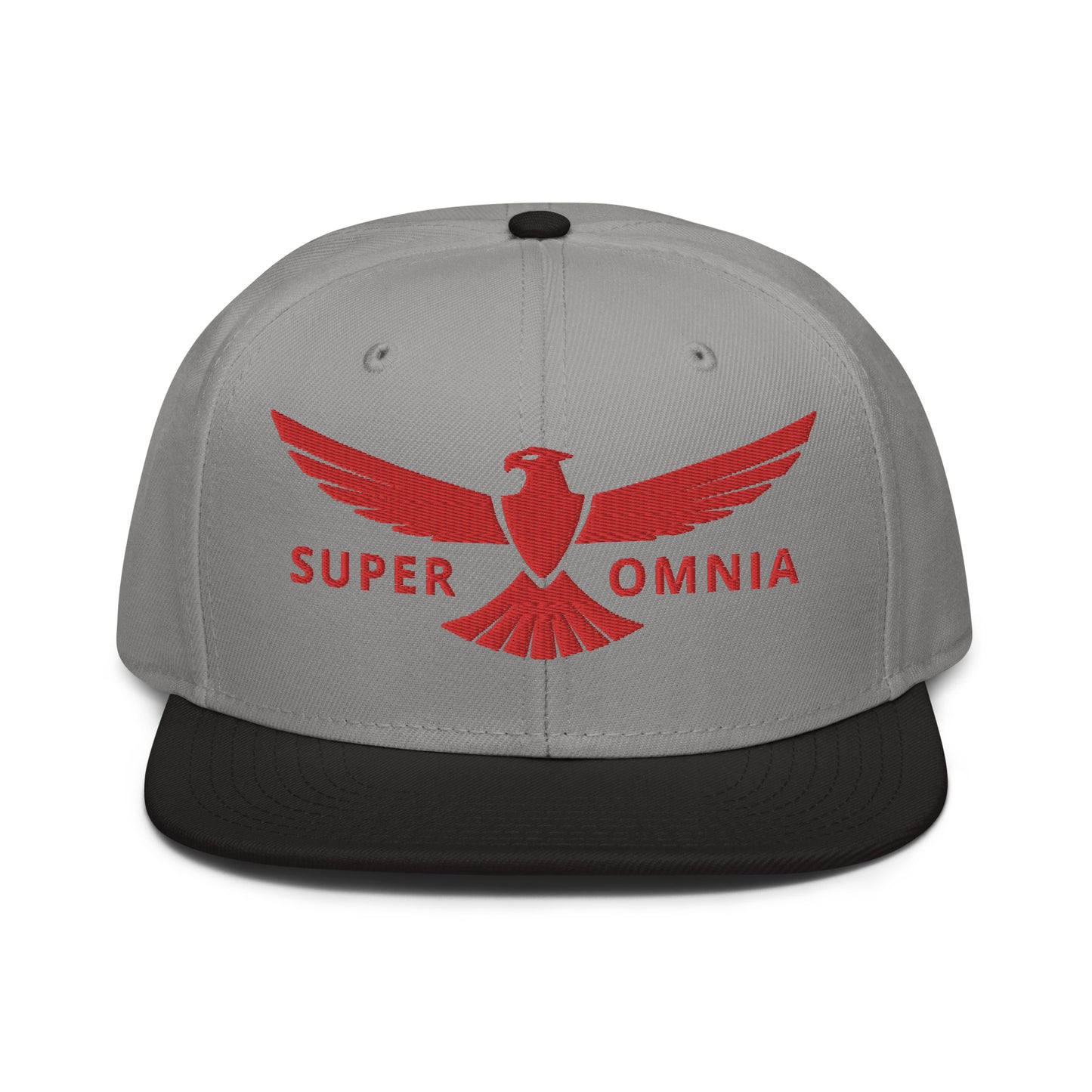 Snapback Hat Eagle "SUPER OMNIA" Red One Size above all,adjustable,animal motif,bold design,eagle,focus,freedom,iconic,independence,premium quality,resilience,snapback hat,soar,statement piece,street style,strength,unique design,unisex,vision